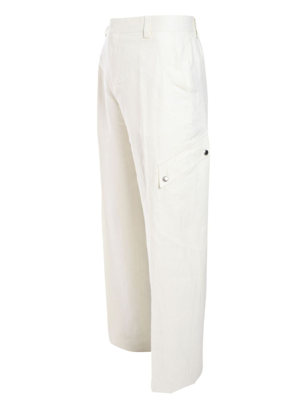 slim-cut cargo trousers - 3