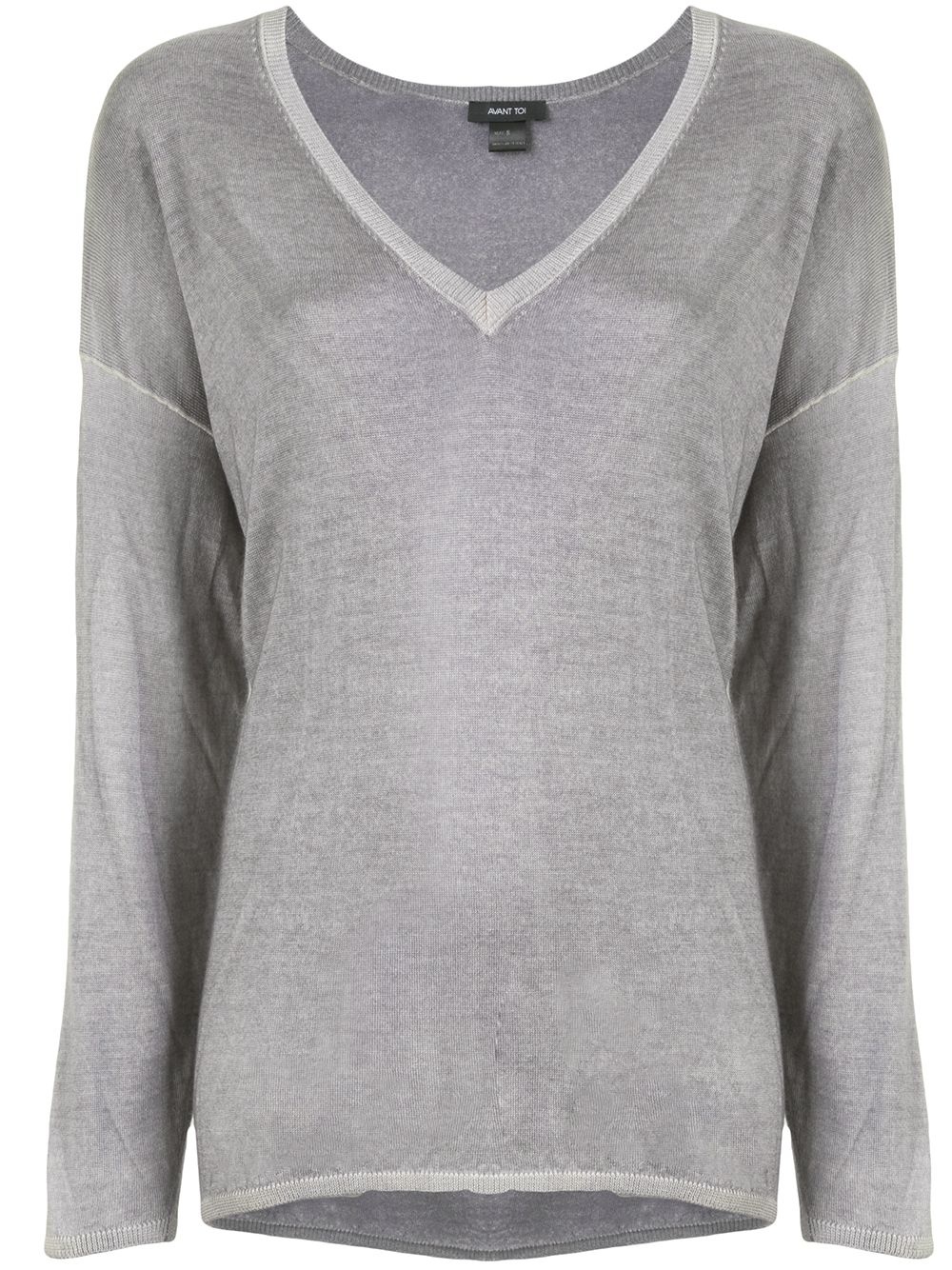 oversized V-neck sweater - 1