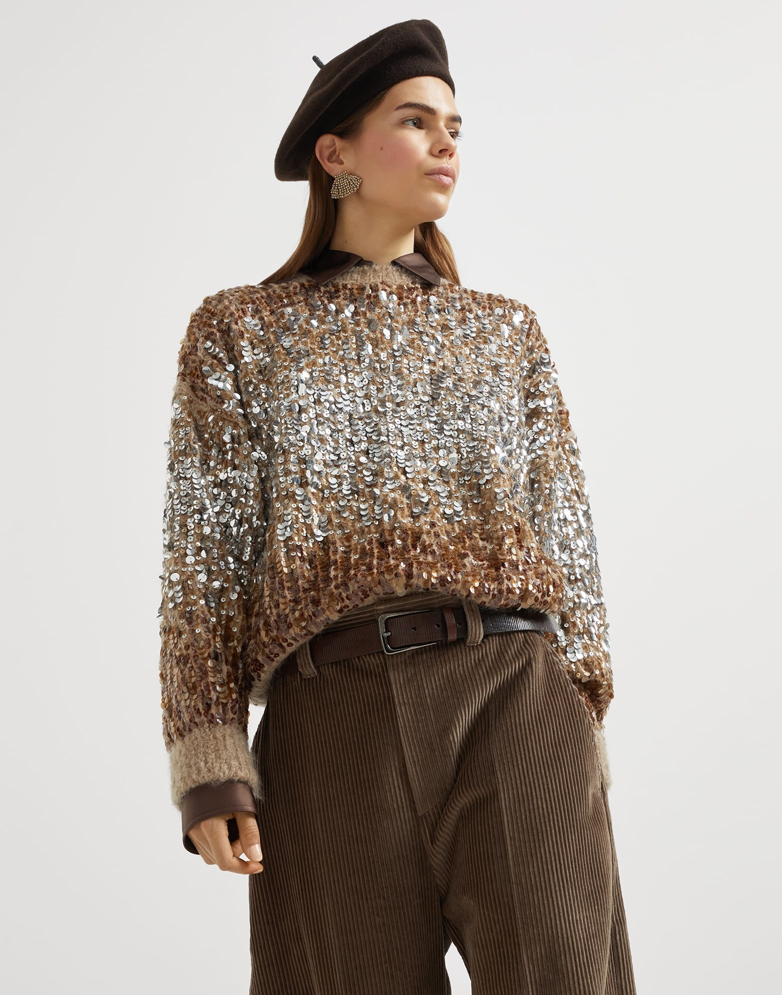Dazzling dégradé embroidery sweater in mohair and wool - 4