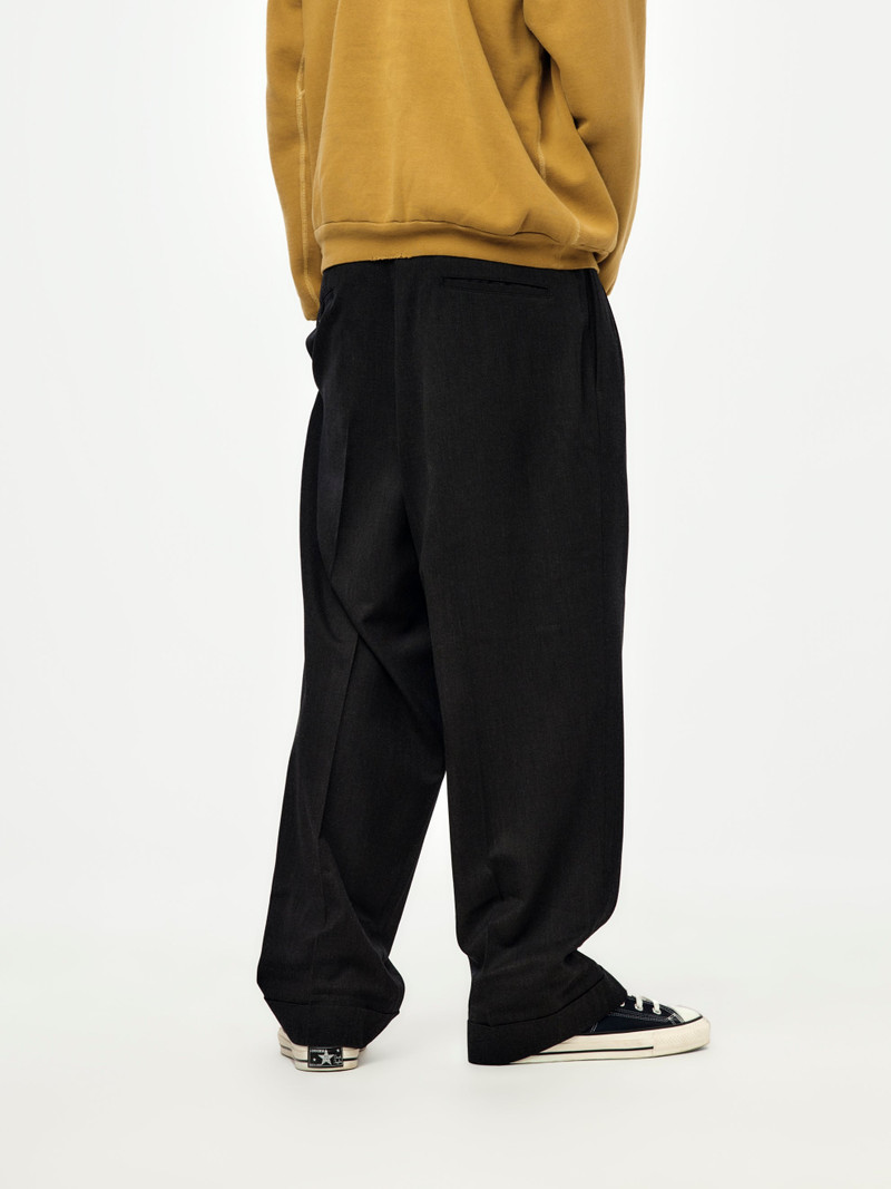 A.PRESSE WOOL WIDE TAPERED TROUSERS (CHARCOAL) (SIS) outlook