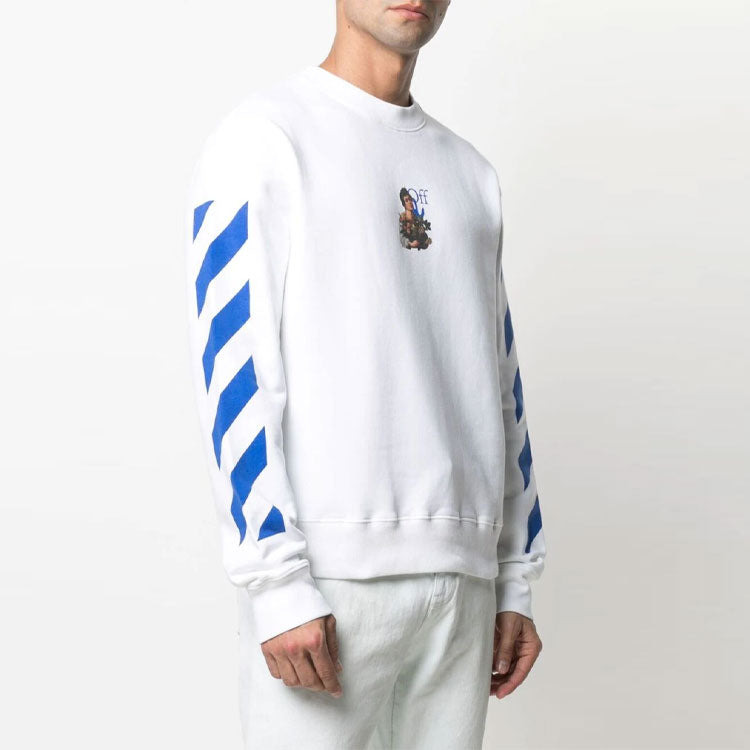Off-White SS21 Arrows Pattern Stripe Printing Long Sleeves White OMBA025S21FLE0100140 - 2