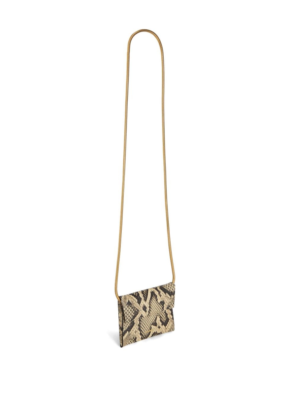 snakeskin-effect folded mini bag - 4