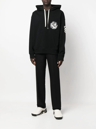 Jil Sander patch-detail embroidered hoodie outlook