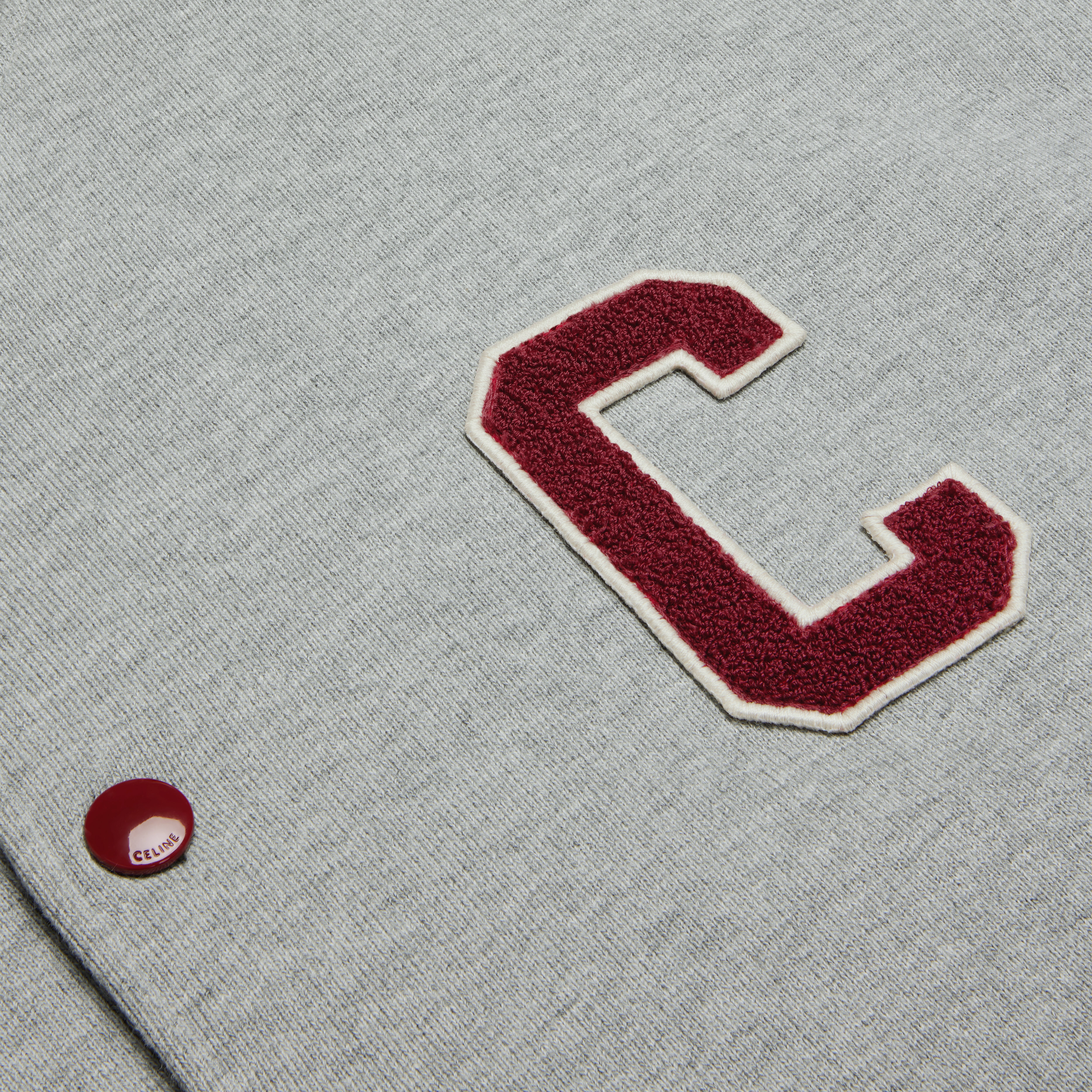 celine teddy college jacket in cotton fleece - 5