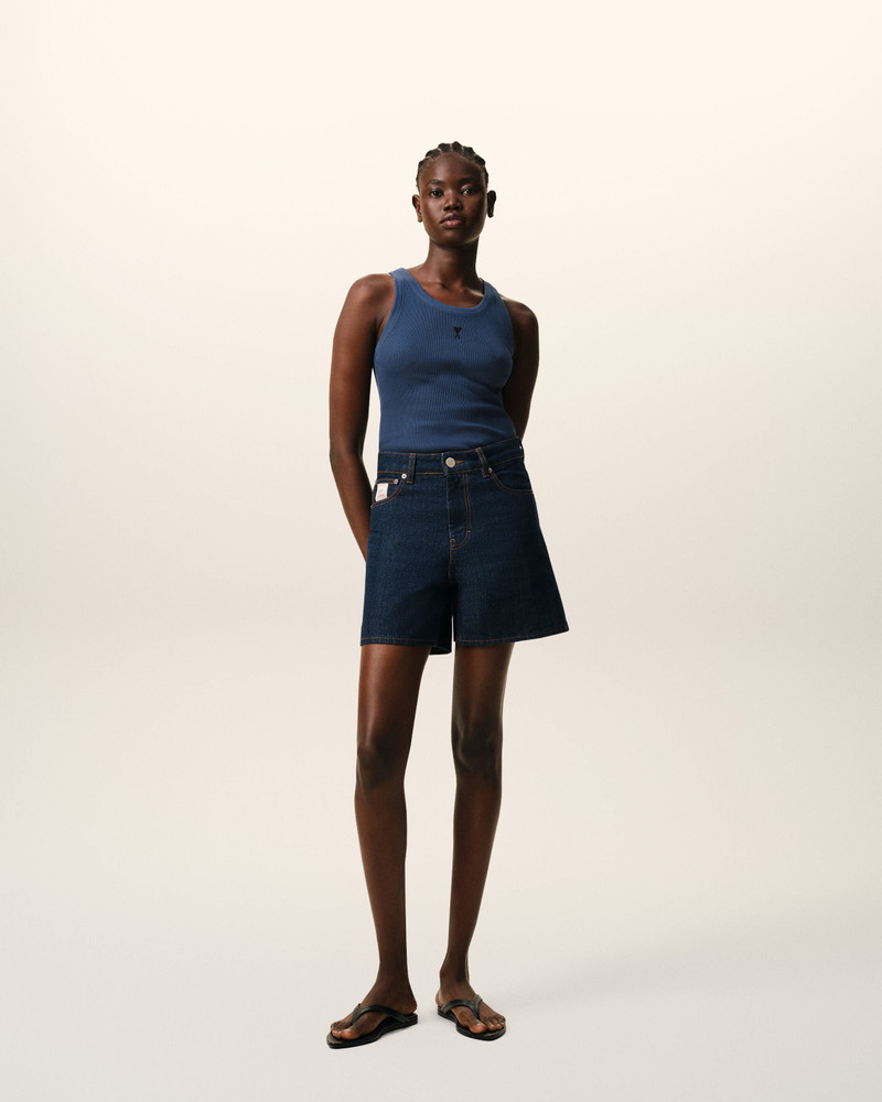 AMI Paris BLUE COTTON AMI DE COEUR TANKTOP outlook