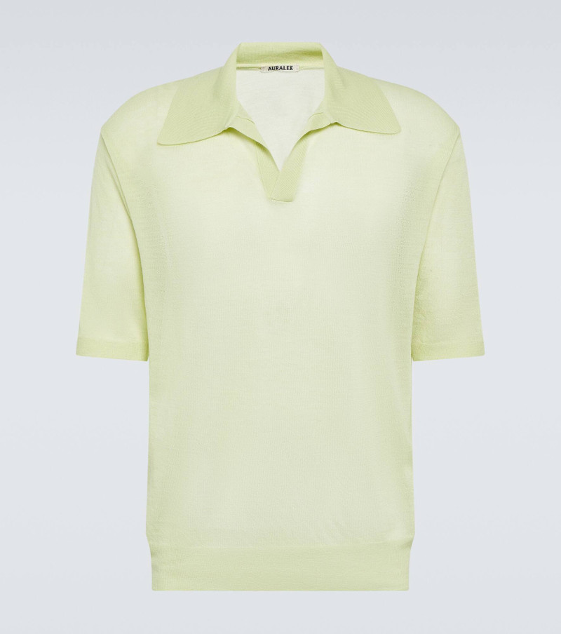Wool and silk polo sweater - 1