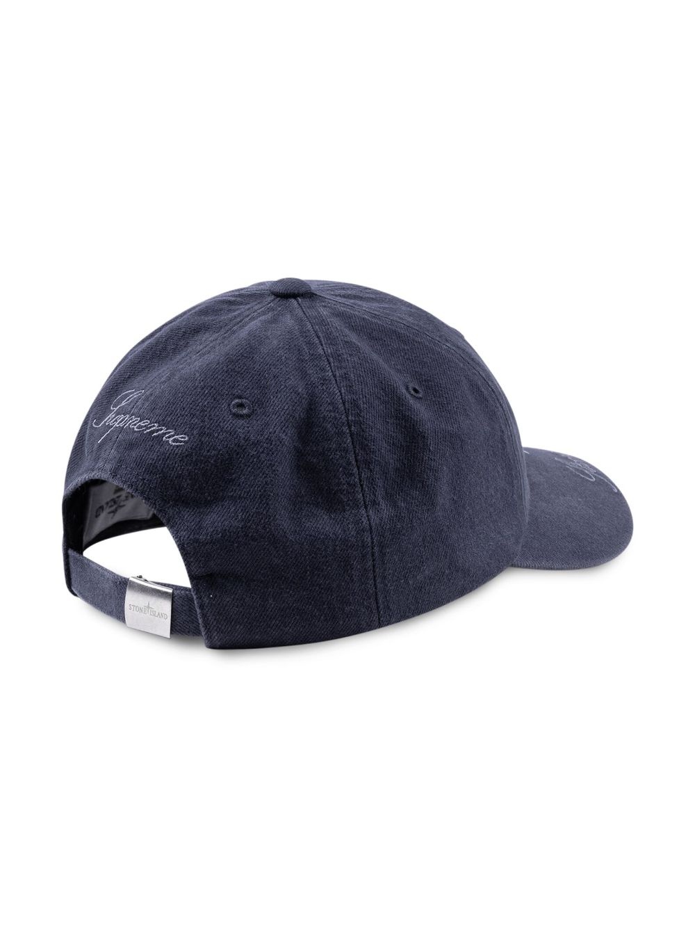 Supreme x Stone Island denim 6-panel cap | REVERSIBLE