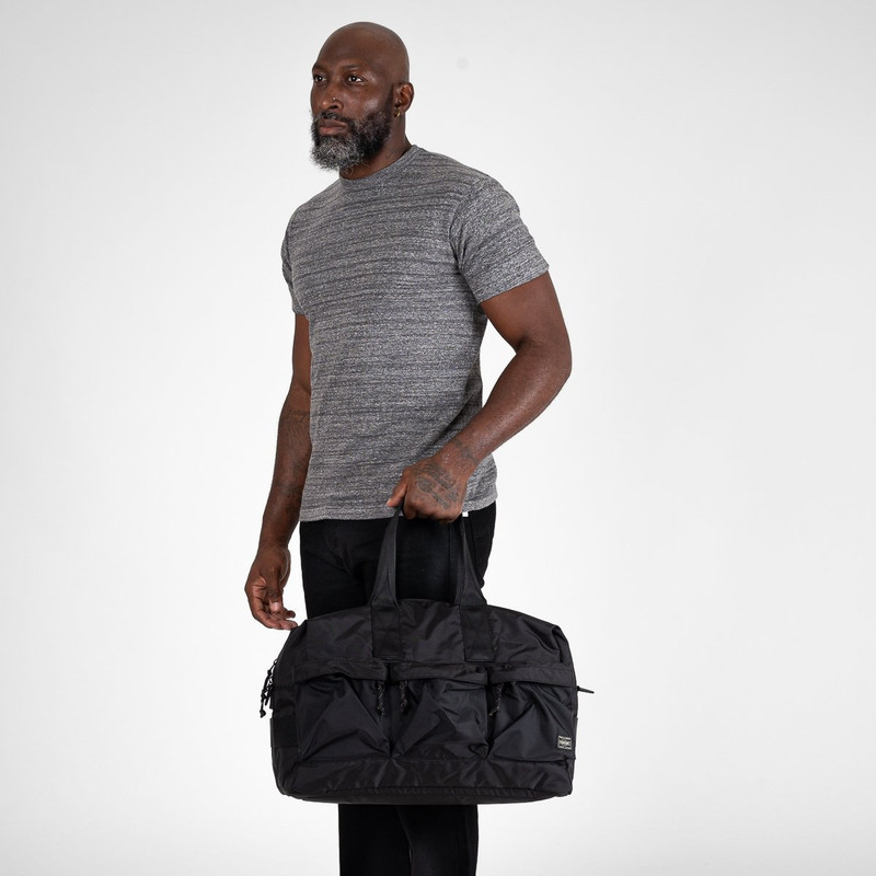 Iron Heart POR-FOR-DUF-BLK Porter - Yoshida & Co. - Force 2Way Duffle Bag - Black outlook