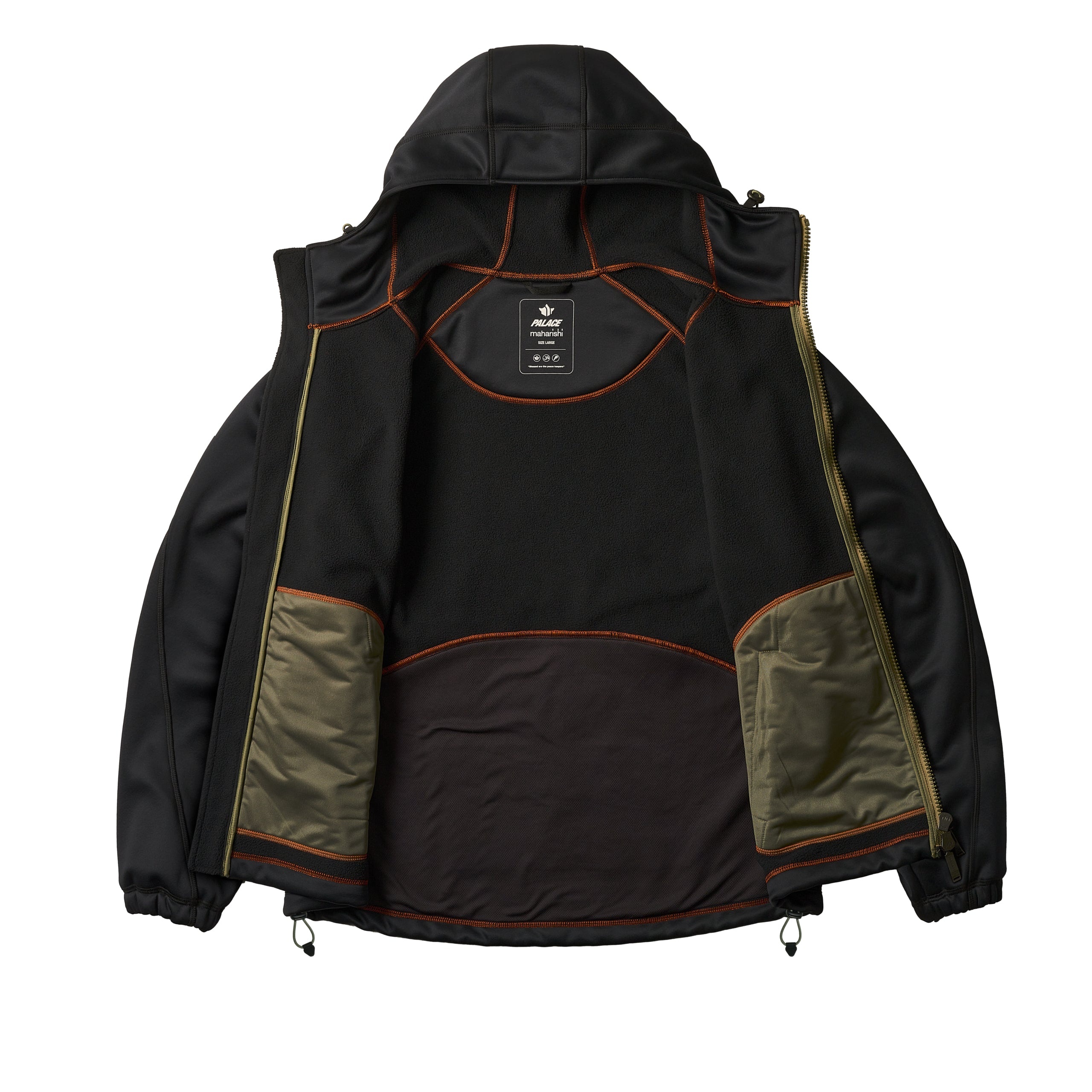 PALACE MAHARISHI NINJA SOFT SHELL JACKET BLACK - 5