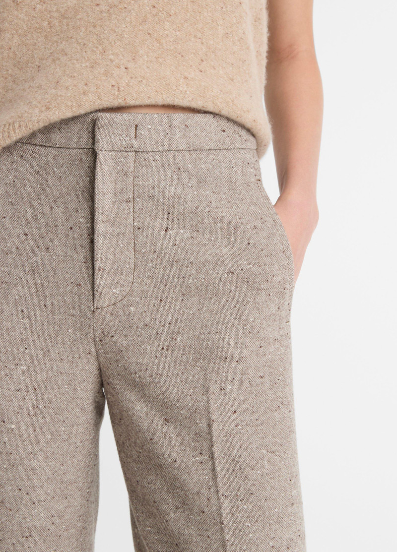 Donegal Wool-Blend Wide-Leg Trouser 4