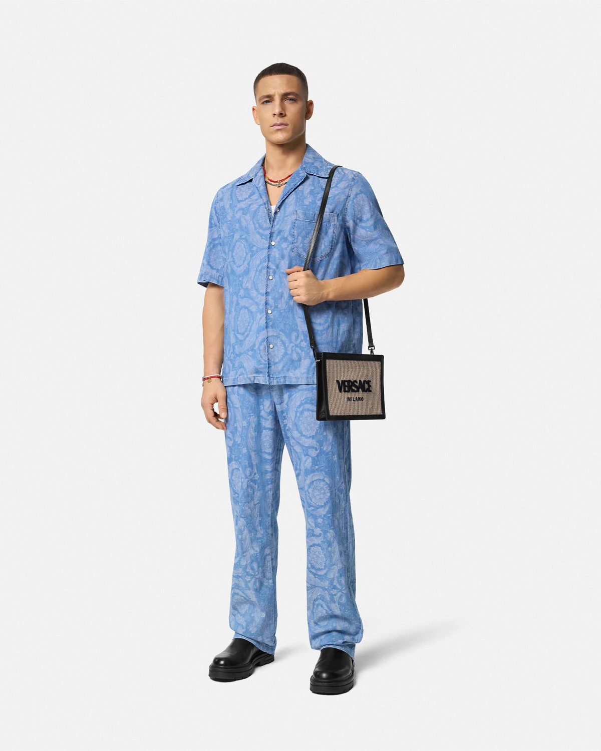 Barocco Chambray Denim Shirt - 2