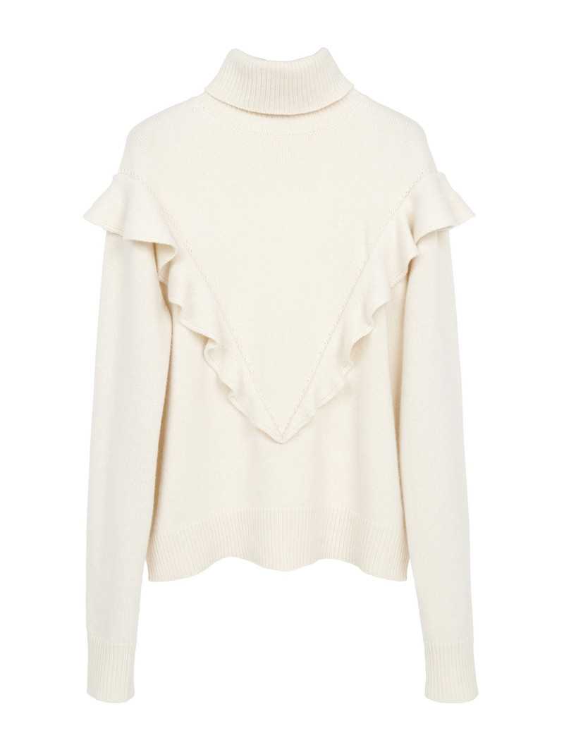 RUFFLED HIGH-NECK SWEATER 1