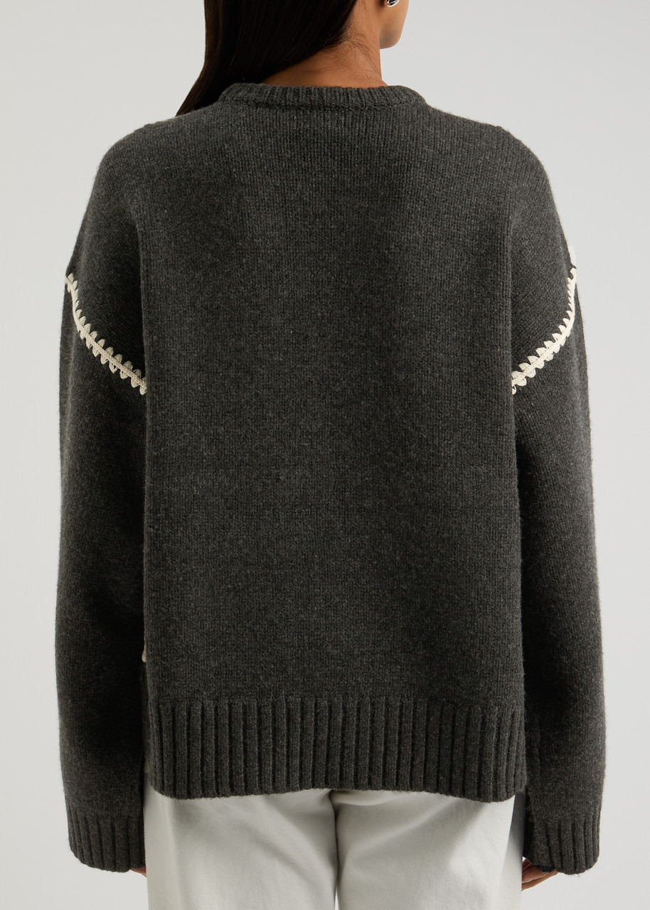 Toteme Whipstitched Wool-blend Jumper - 3