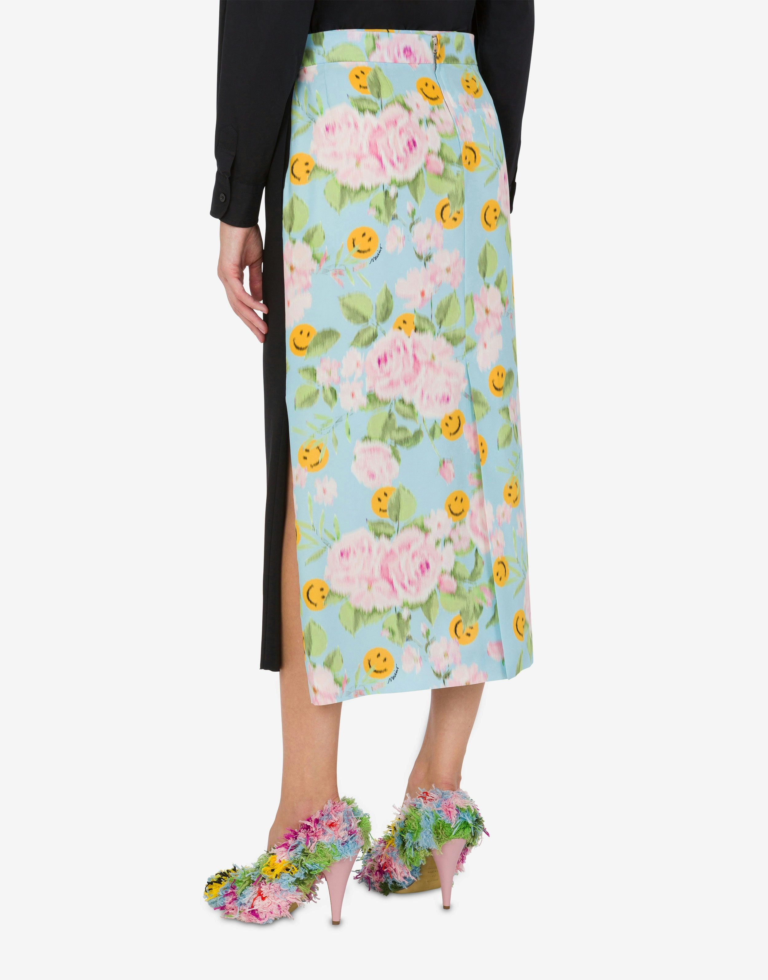 CRÊPE AND SATIN SKIRT - 3