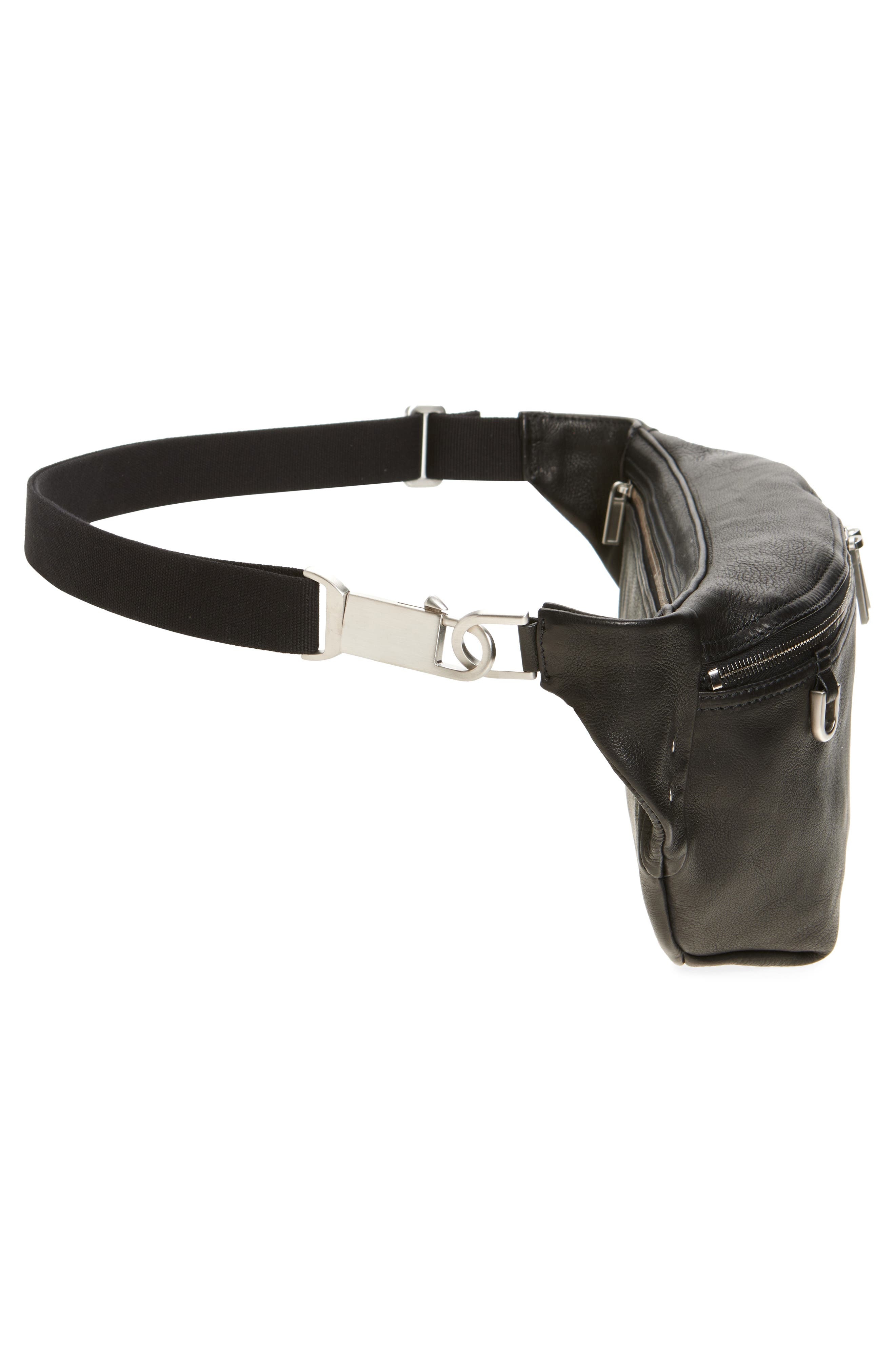 Rick Owens Geo Leather Belt Bag in Black at Nordstrom - 5