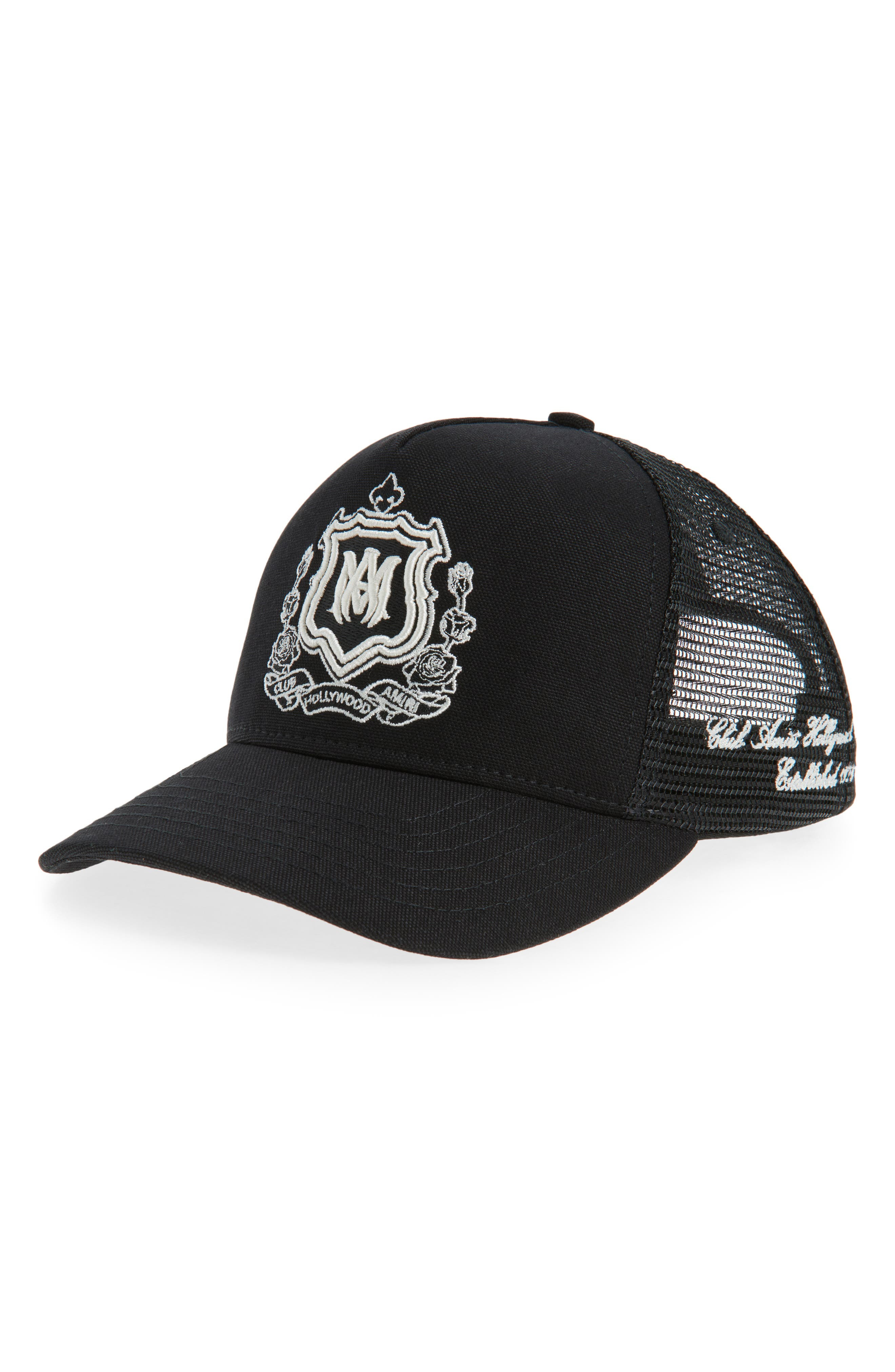 AMIRI MA Crest Trucker Hat in Black at Nordstrom - 1