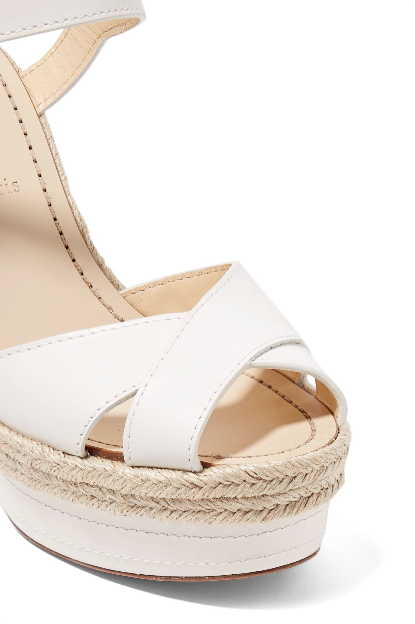 Almeria 120 leather espadrille wedge sandals - 5