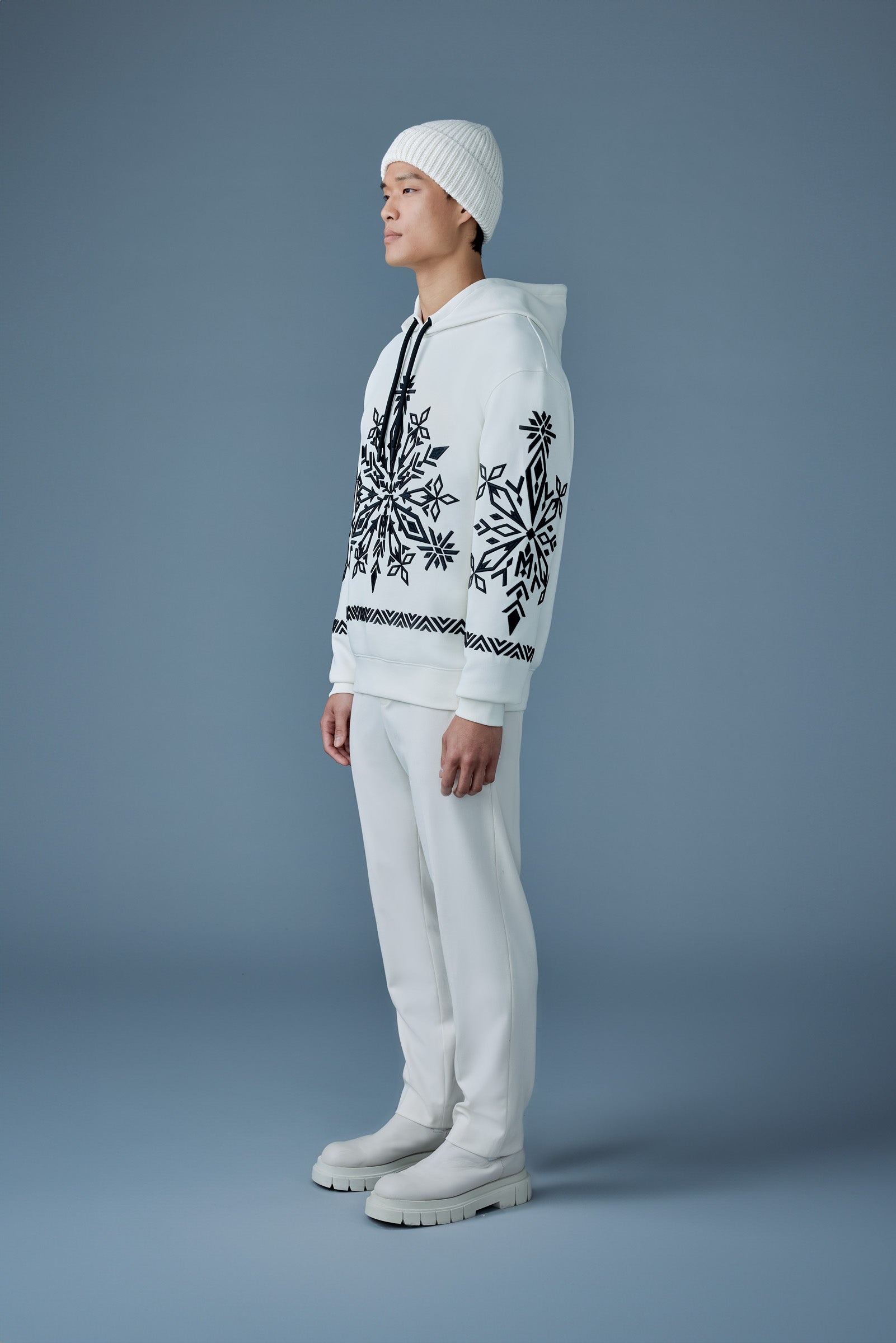 OLSEN Snowflake embroidery hoodie - 3