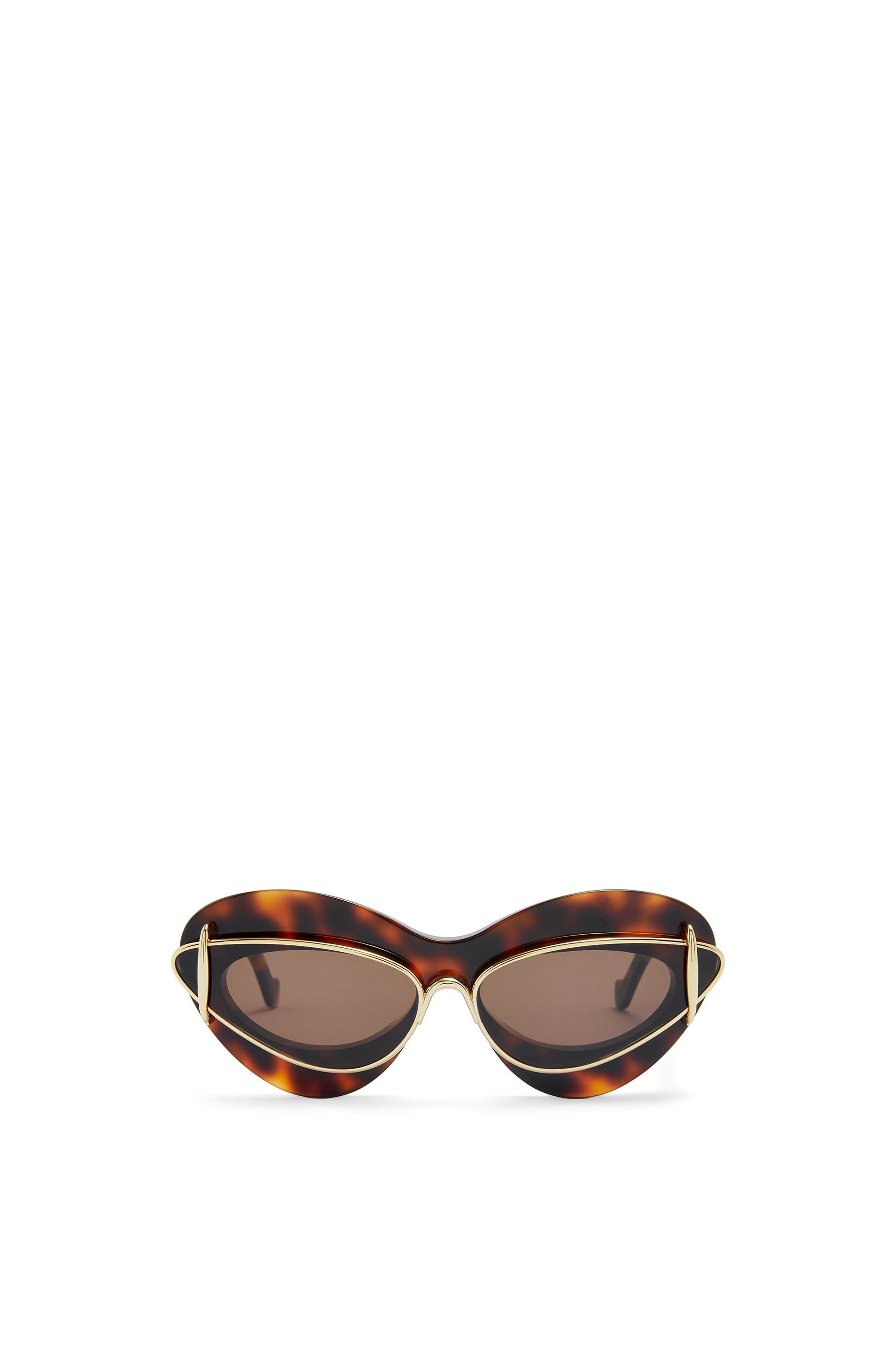 Cateye double frame sunglasses in acetate and metal - 1