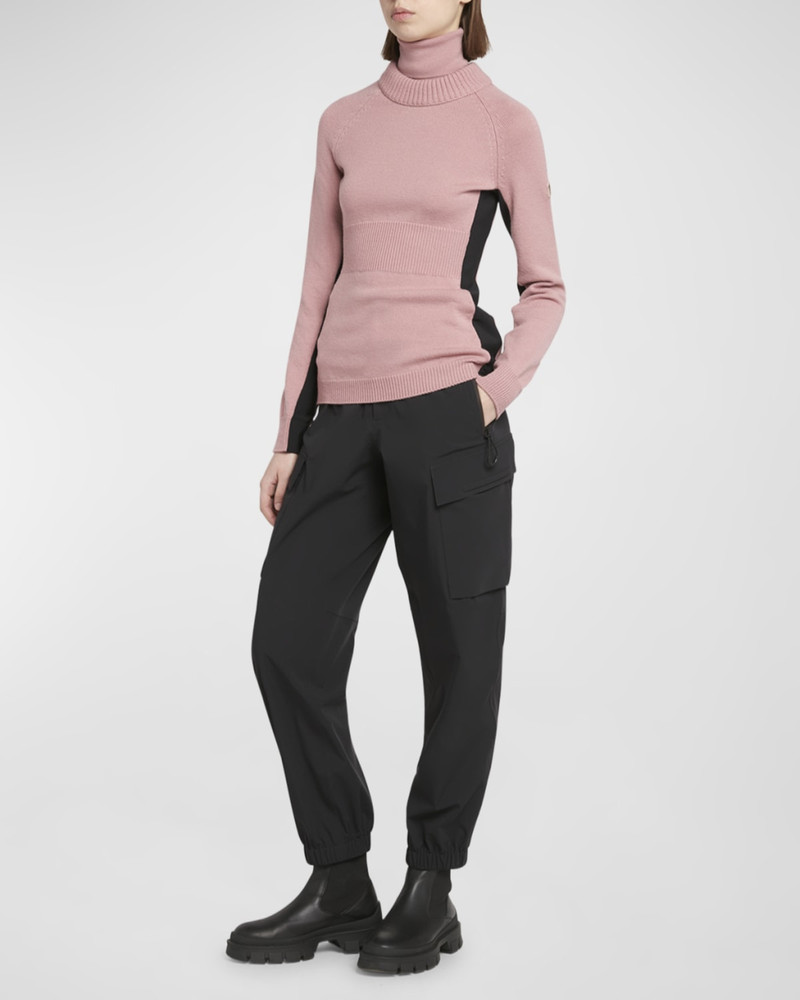 Moncler Grenoble Wool and Fleece Turtleneck Sweater outlook