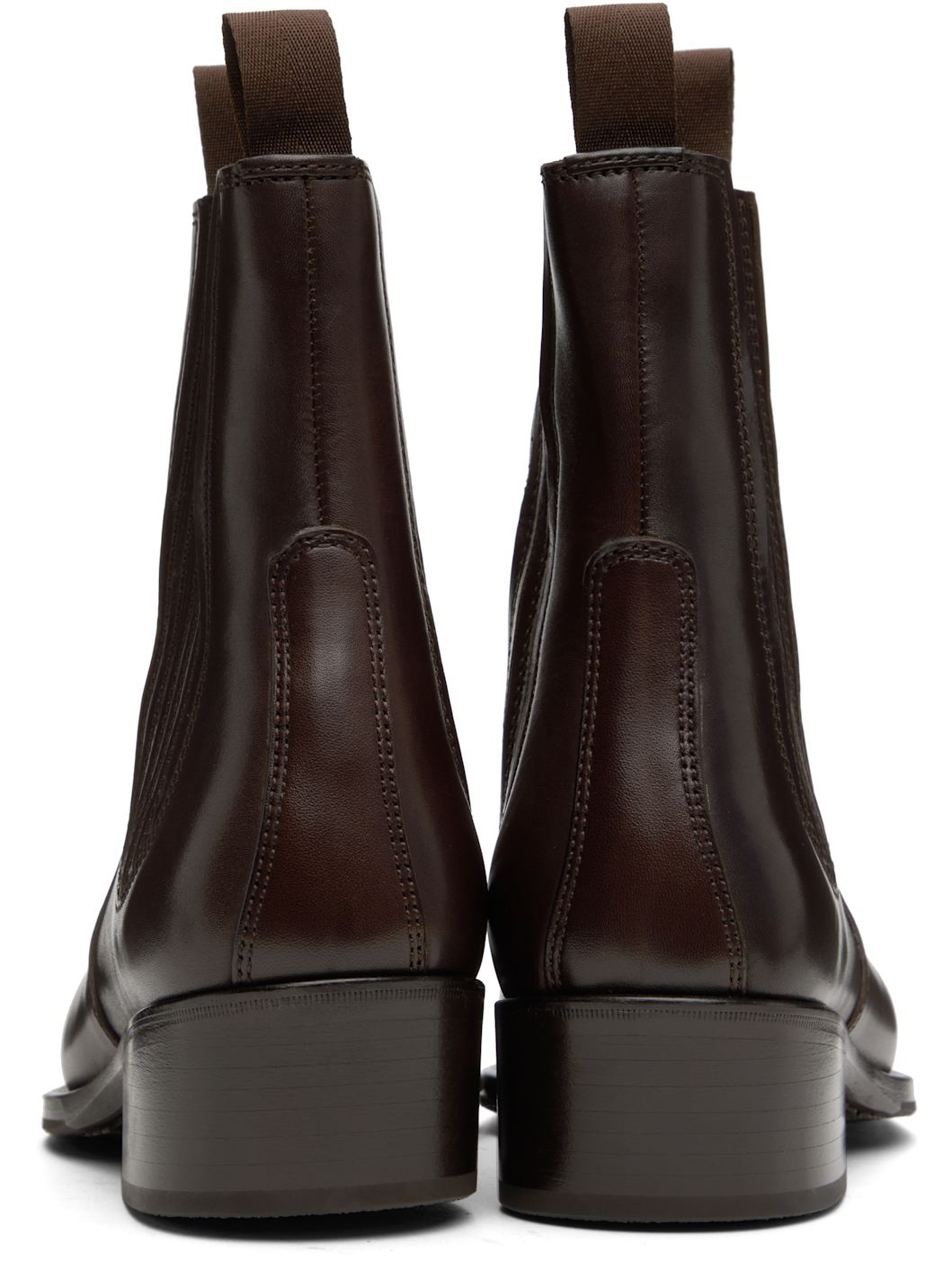 Brown Leather Chelsea Boots - 2