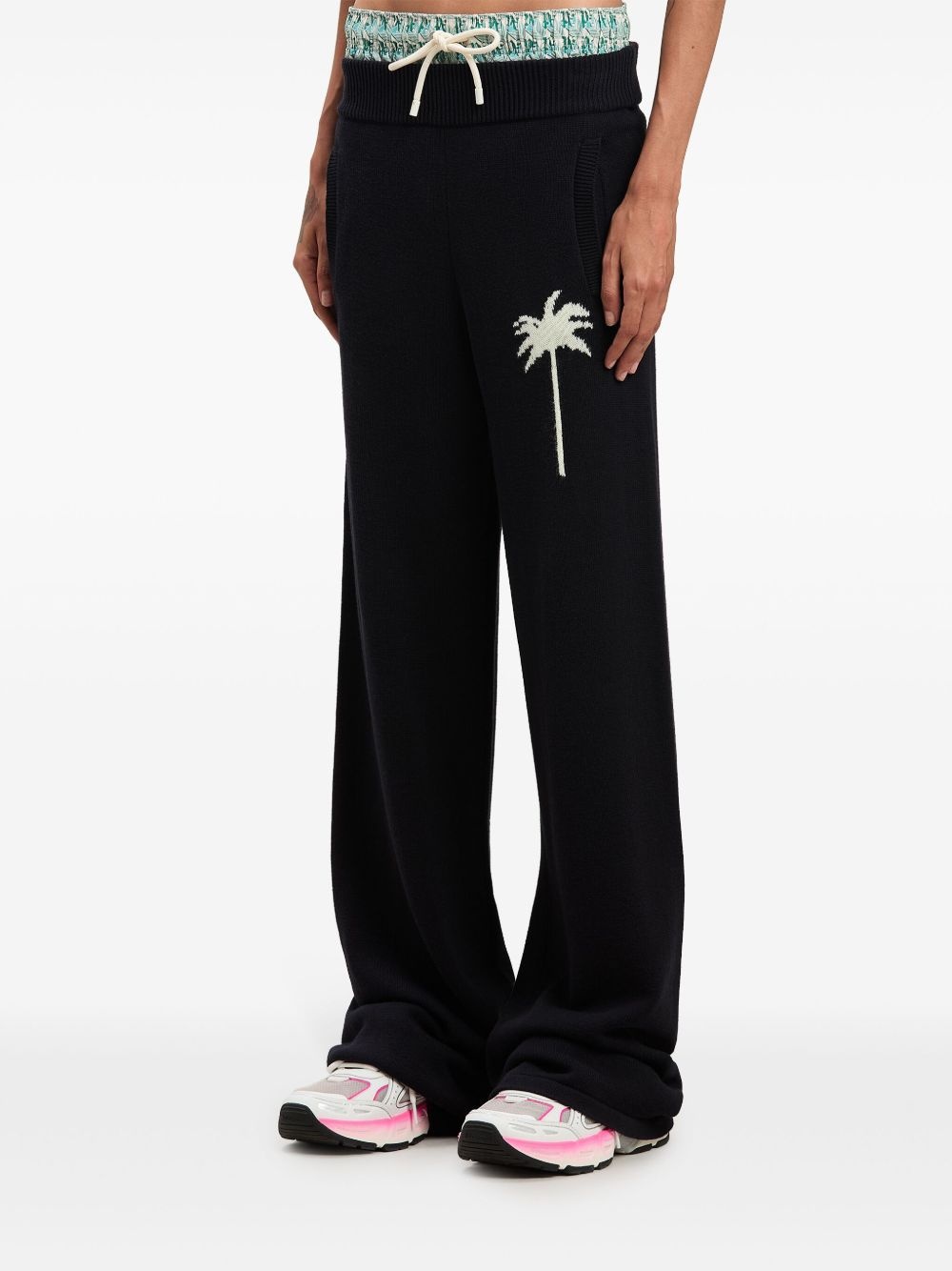 palm tree knitted trousers - 4