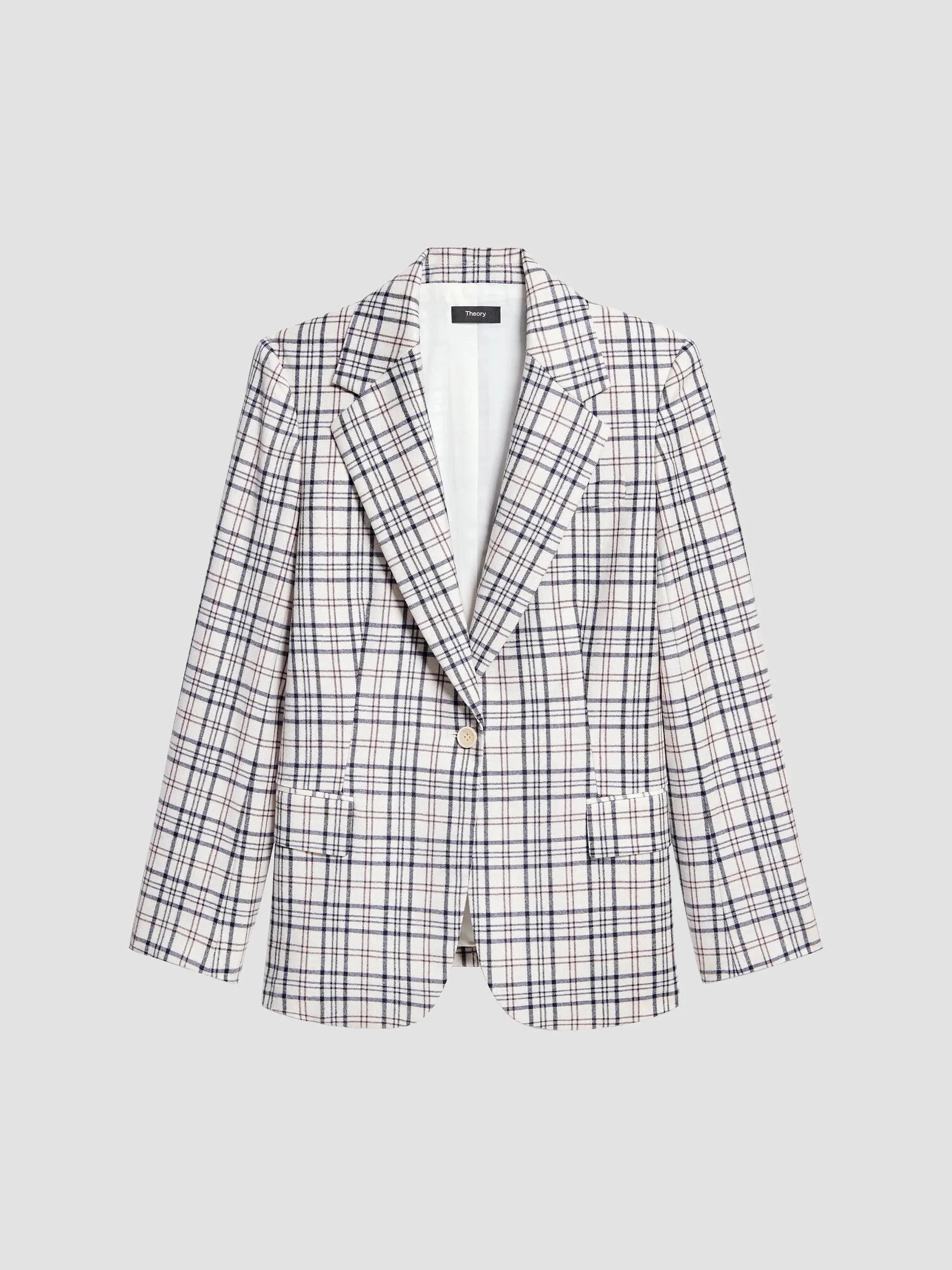 Women's Lynnia Plaid Blazer - Cream Multi - 1