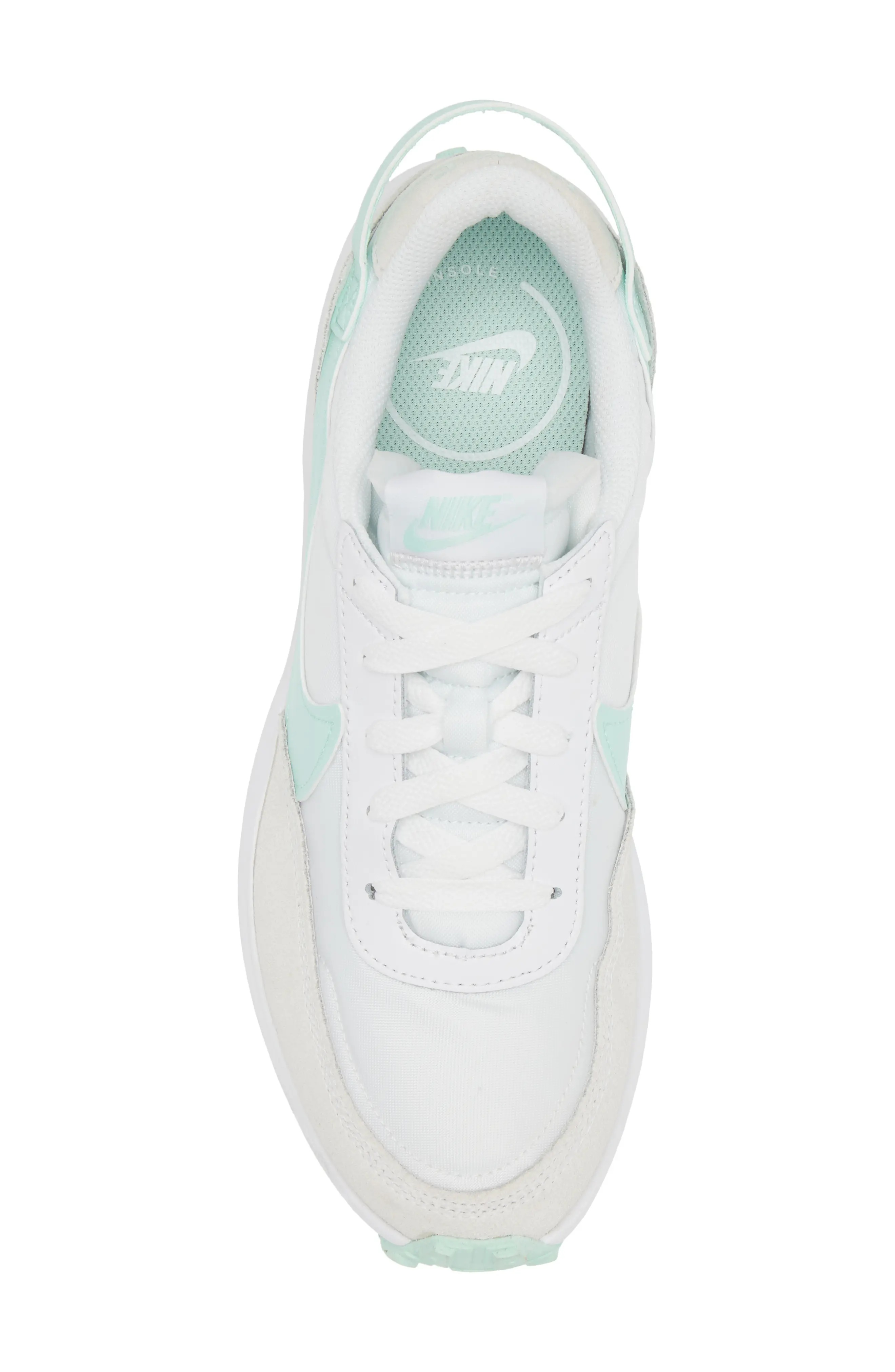 Waffle Debut Sneaker in White/Mint Foam - 6