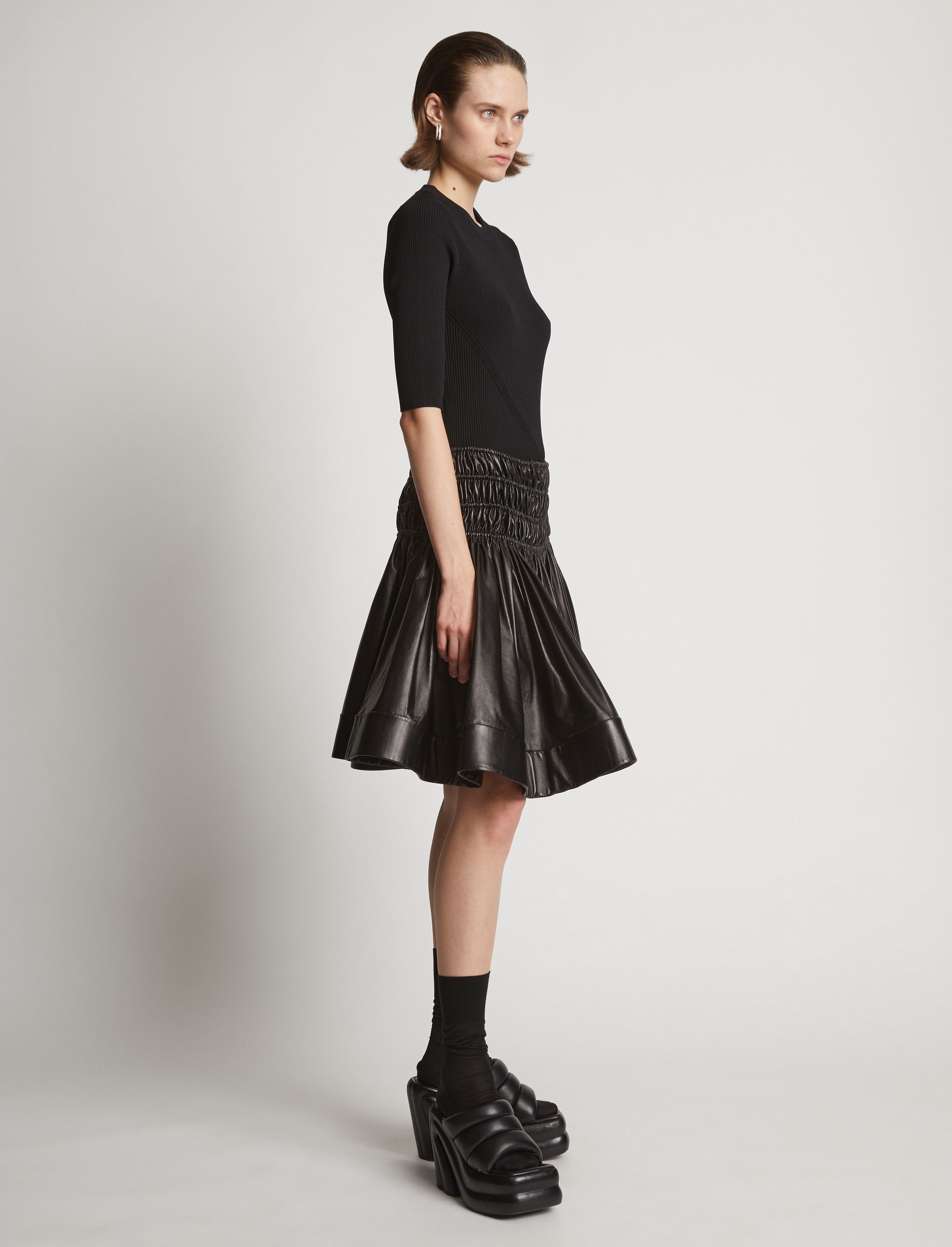 Plonge Leather Skirt - 3