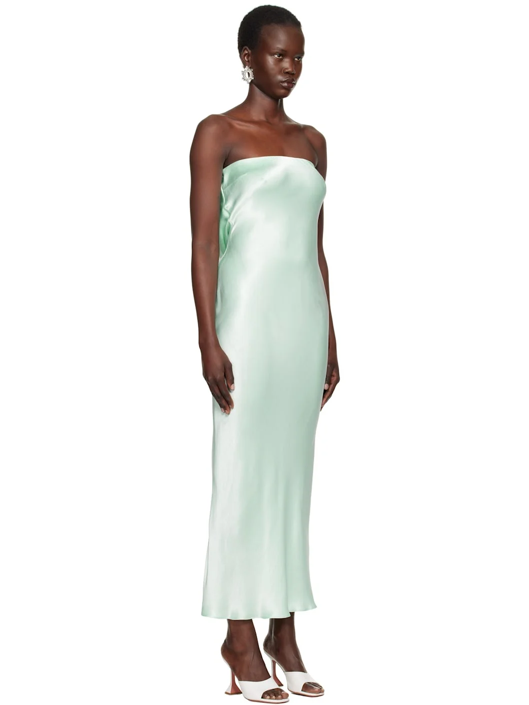 BEC + BRIDGE Green Moon Dance Strapless Maxi Dress | REVERSIBLE
