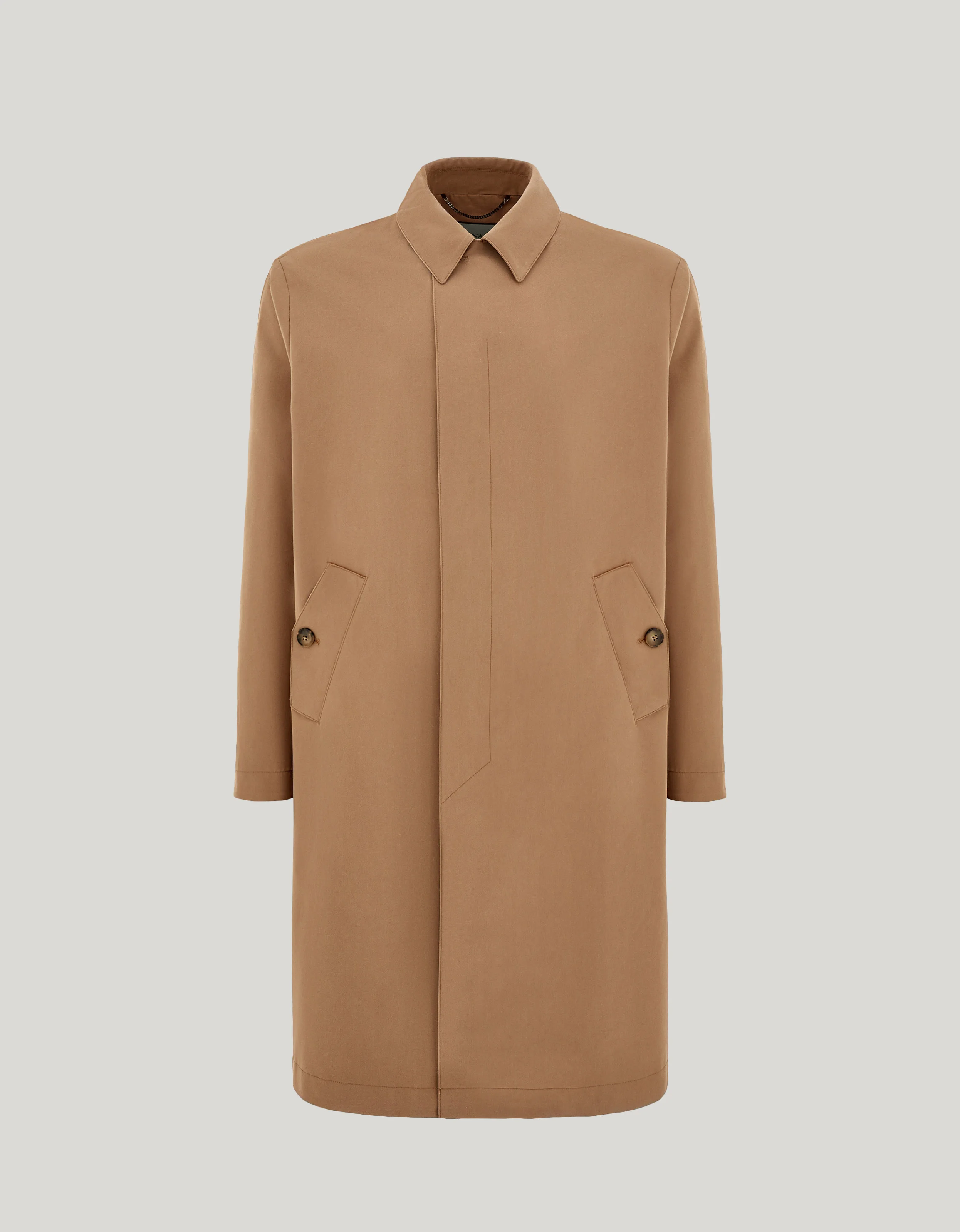 CAMEL COTTON BLEND RAINCOAT - 1
