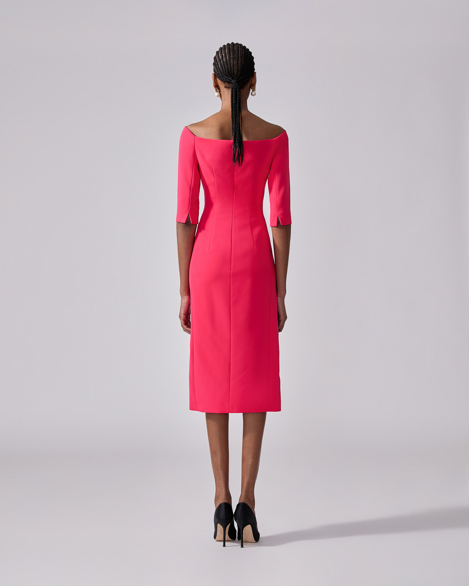 Off-Shoulder Midi Dress - 3