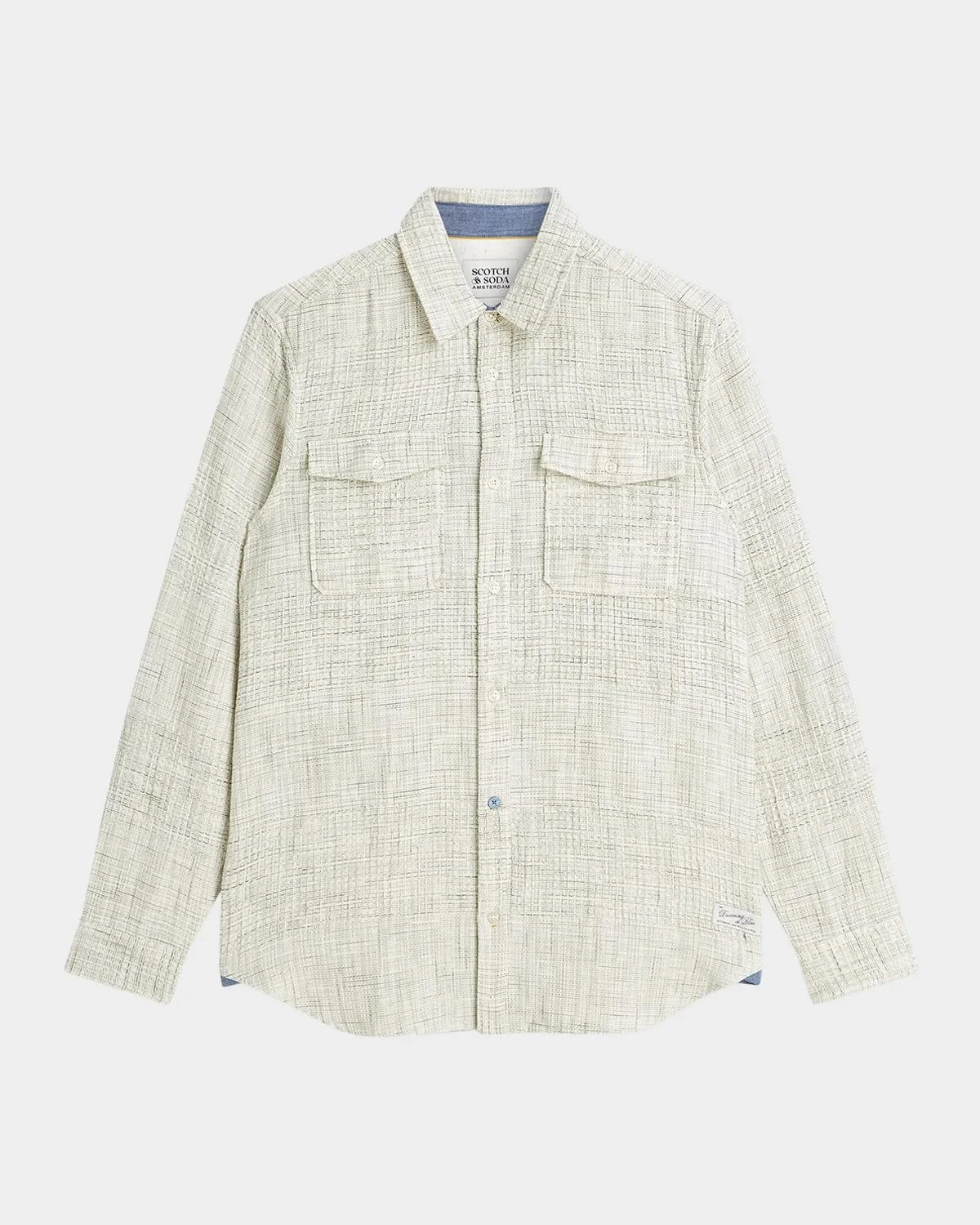 Men's Melange Waffle Classic Fit Button-Front Shirt - 1