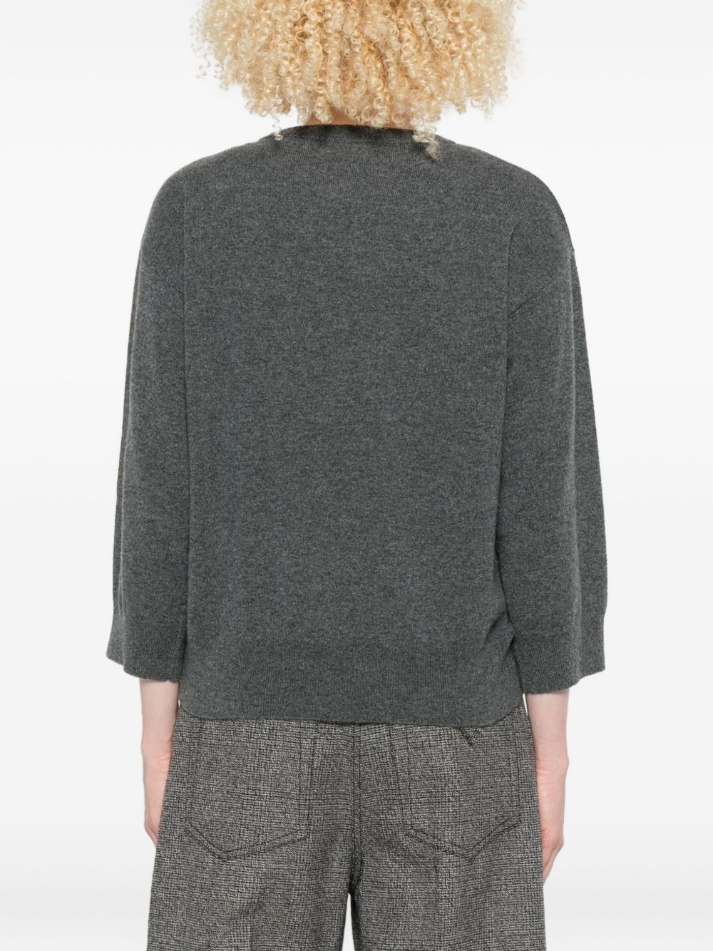 long-sleeved cashmere sweater - 4
