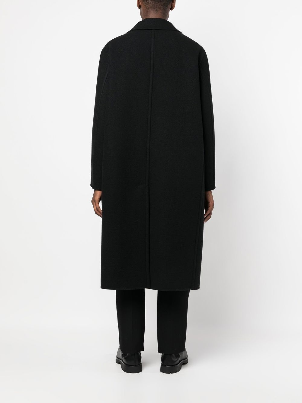 double-breasted virgin wool coat - 4