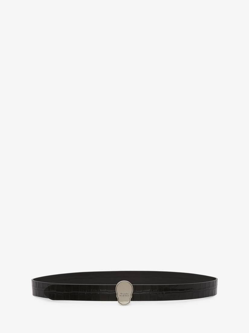 Skull Tag Belt in Black - 1