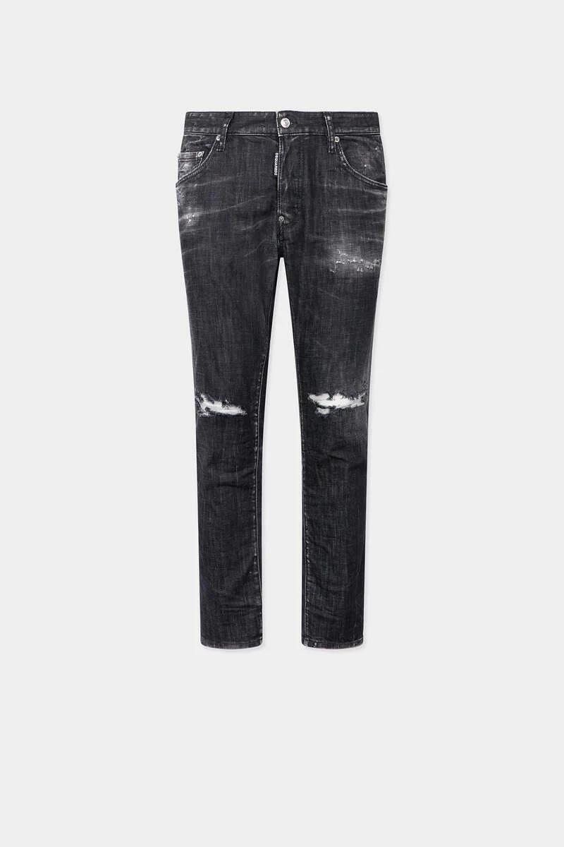 BLACK WASH SKATER JEANS - 1