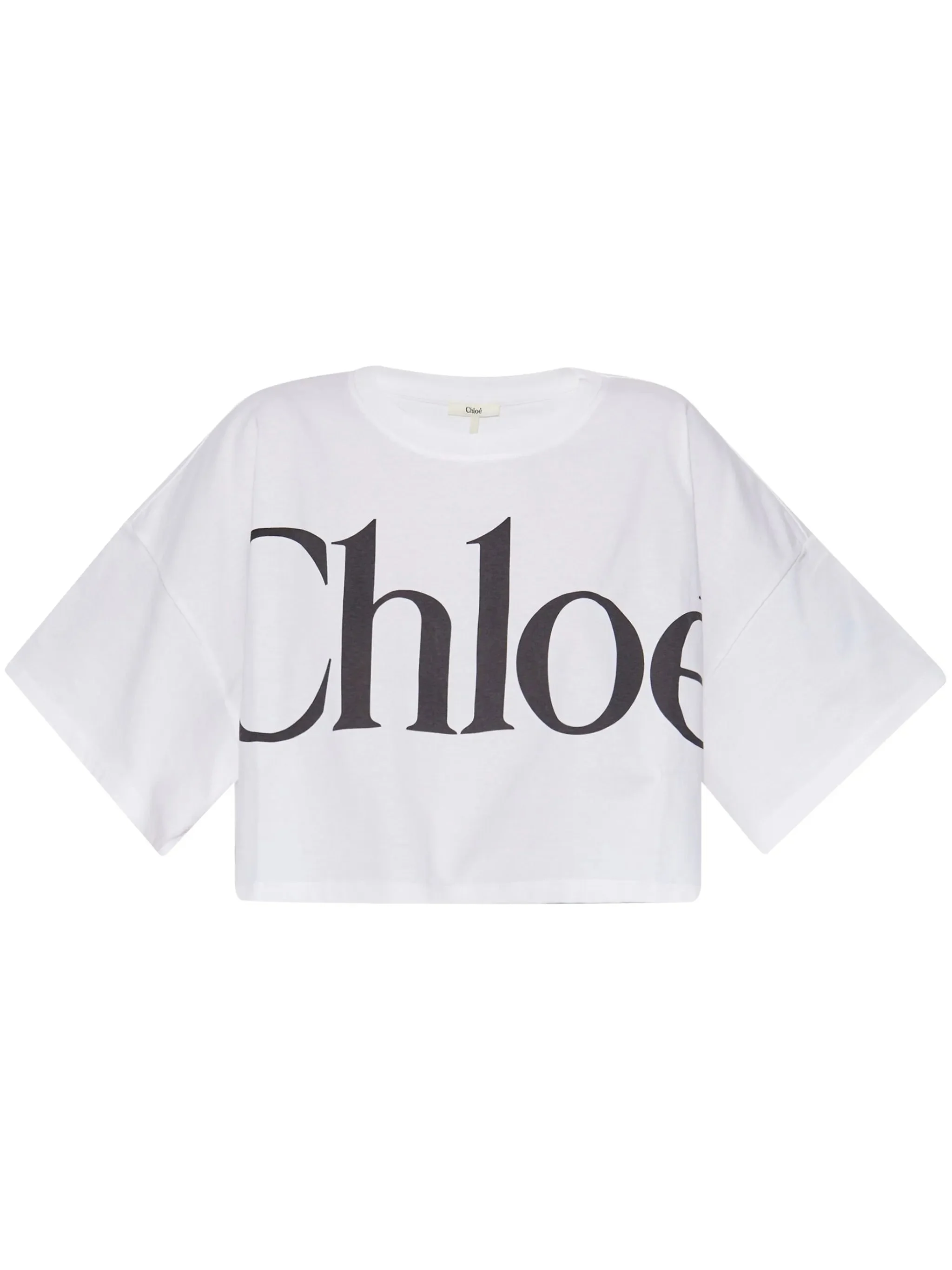 logo-print crop top - 1