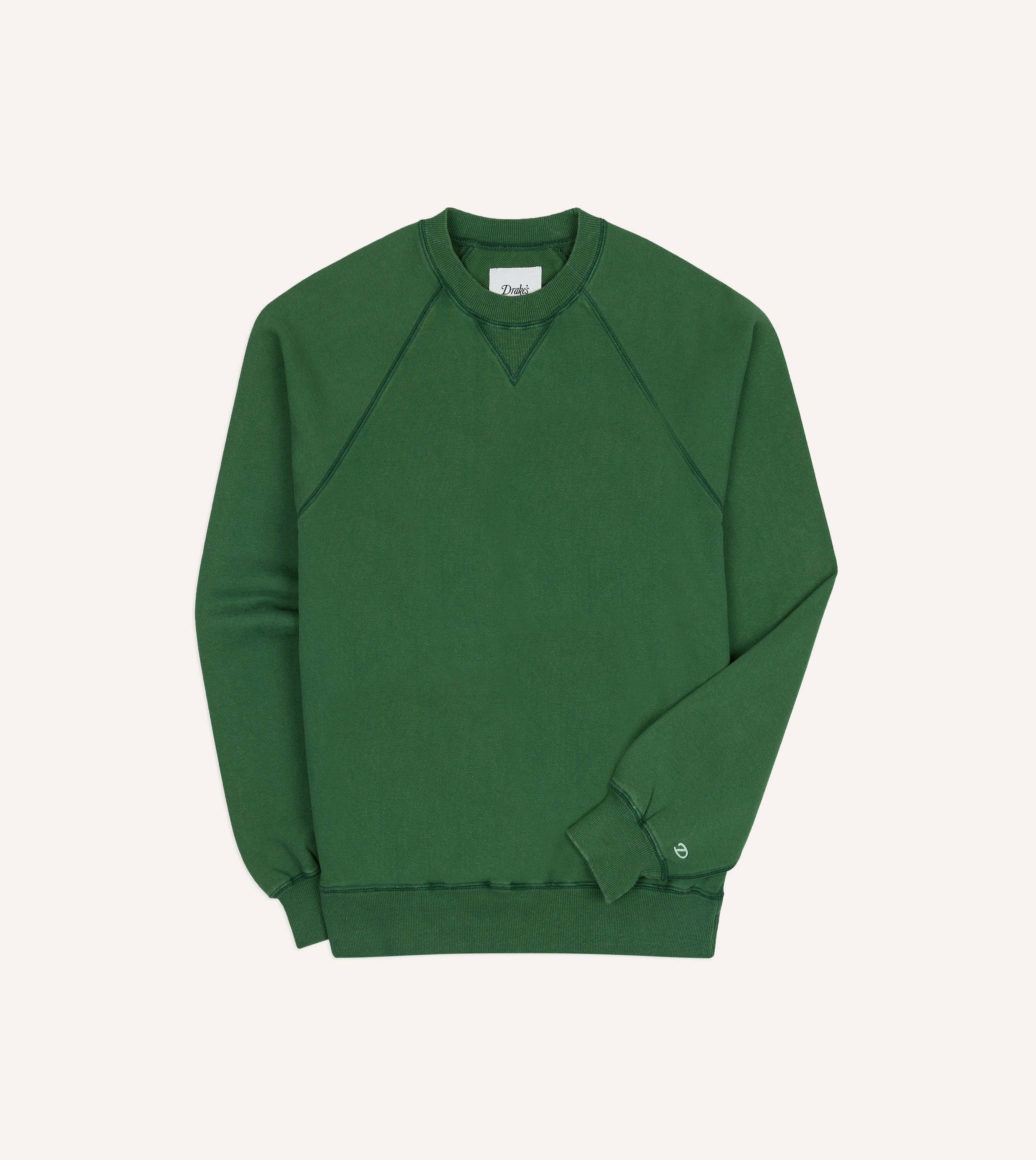 Green Cotton-Hemp Raglan Sweatshirt - 1