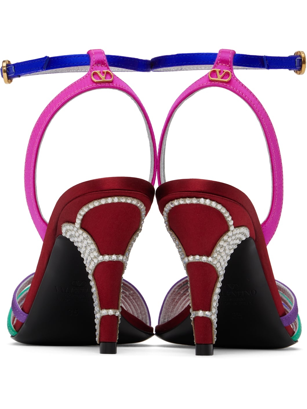 Multicolor Ladycrush Satin Heeled Sandals - 2