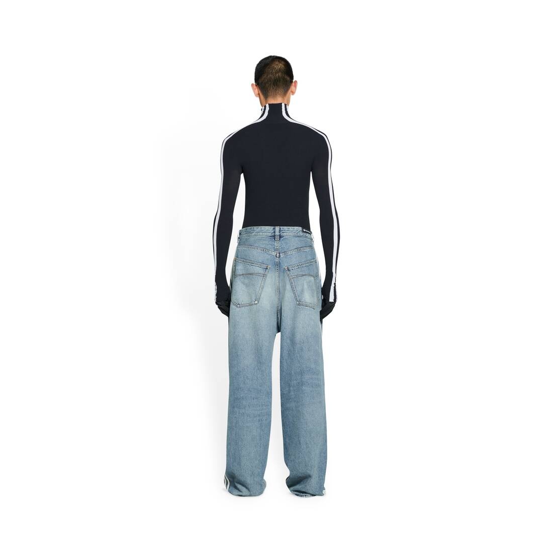 BALENCIAGA Balenciaga / Adidas Large Baggy Pants in Blue | REVERSIBLE