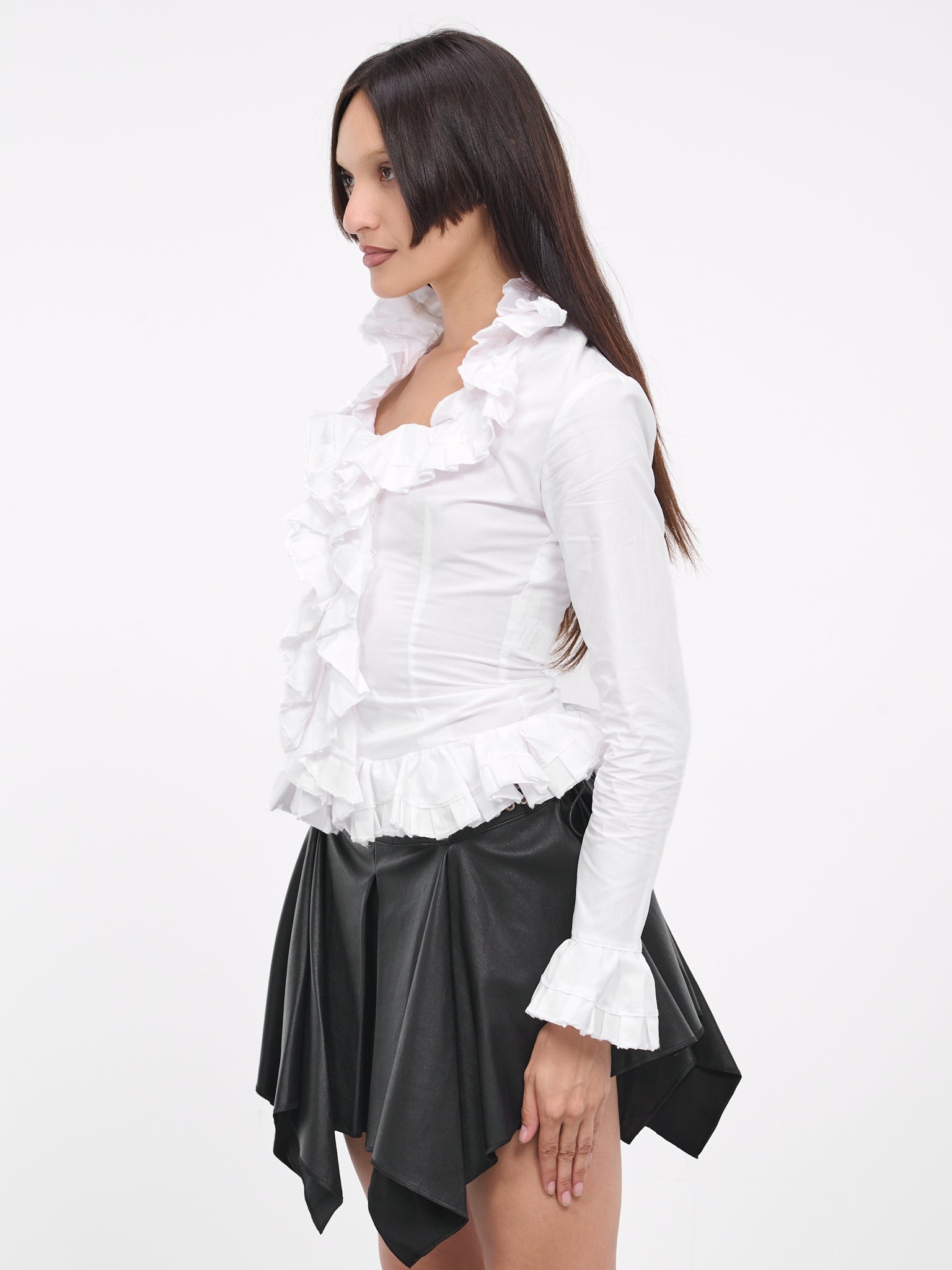 Poplin Ruffle Blouse - 2