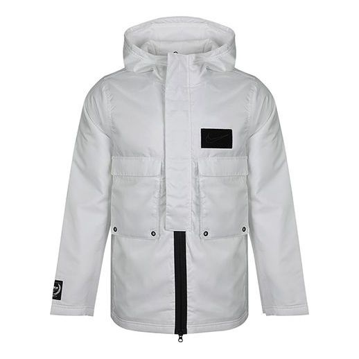 Nike Lebron Big Pocket Woven Stay Warm Hooded Track Jacket 'Mountain White' CK6772-121 - 1