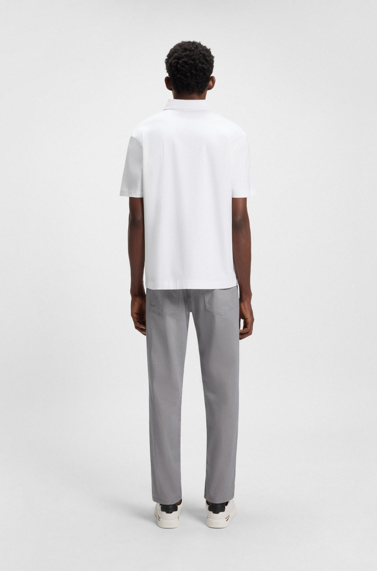 MERCERIZED-COTTON POLO SHIRT WITH DOUBLE MONOGRAM - 5