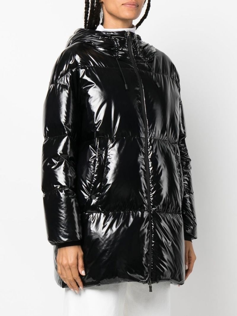 high-shine puffer coat - 3