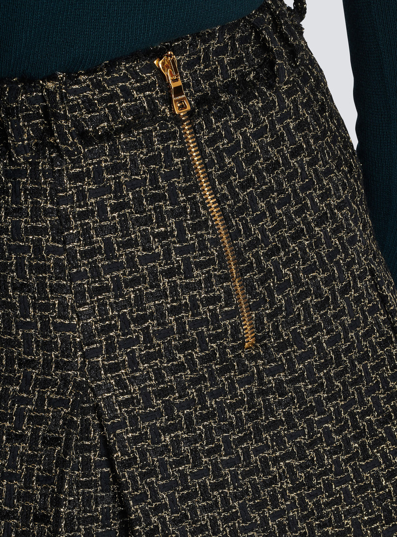 Lurex tweed pleated skirt 6