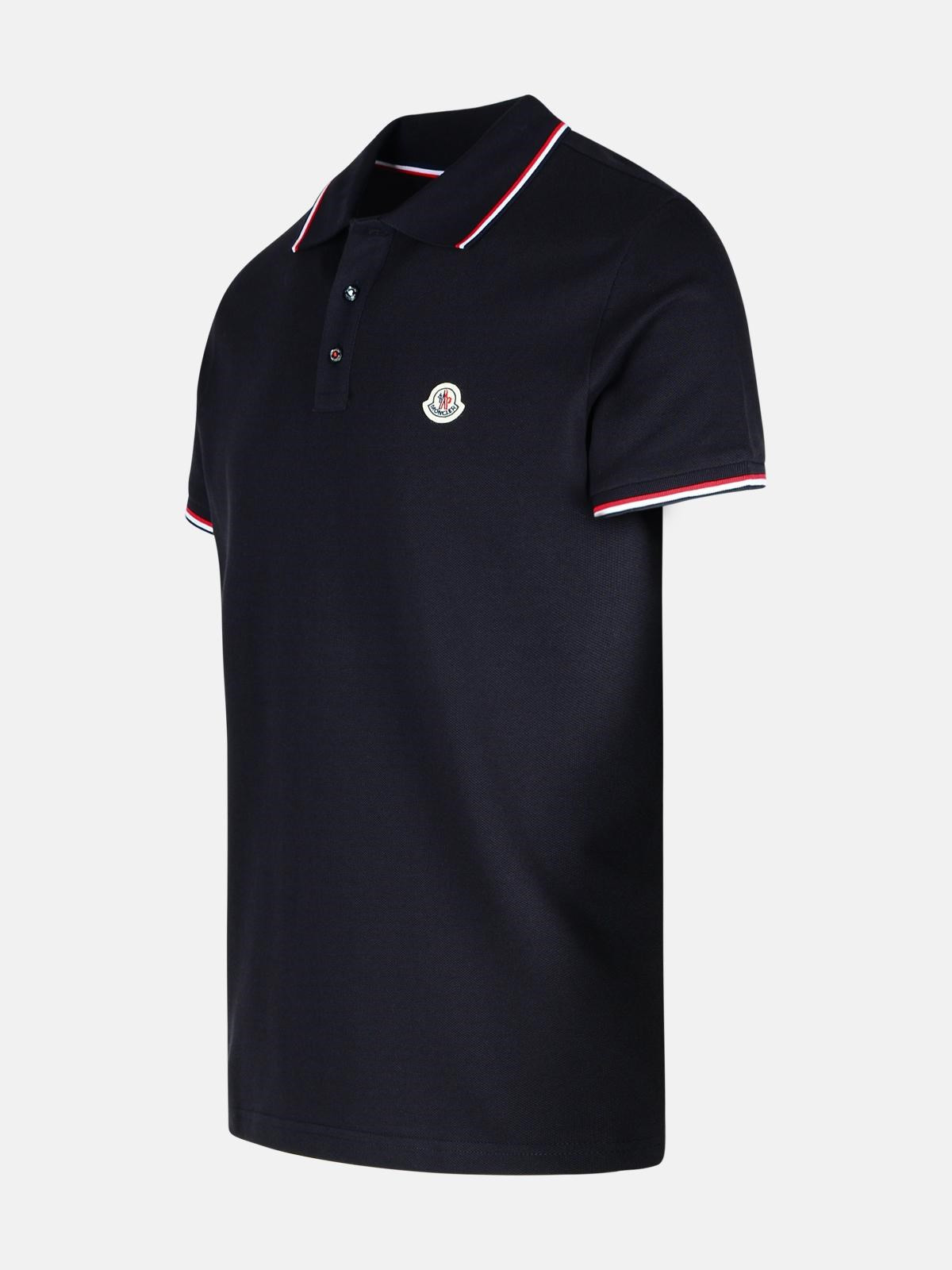NAVY COTTON POLO SHIRT - 2