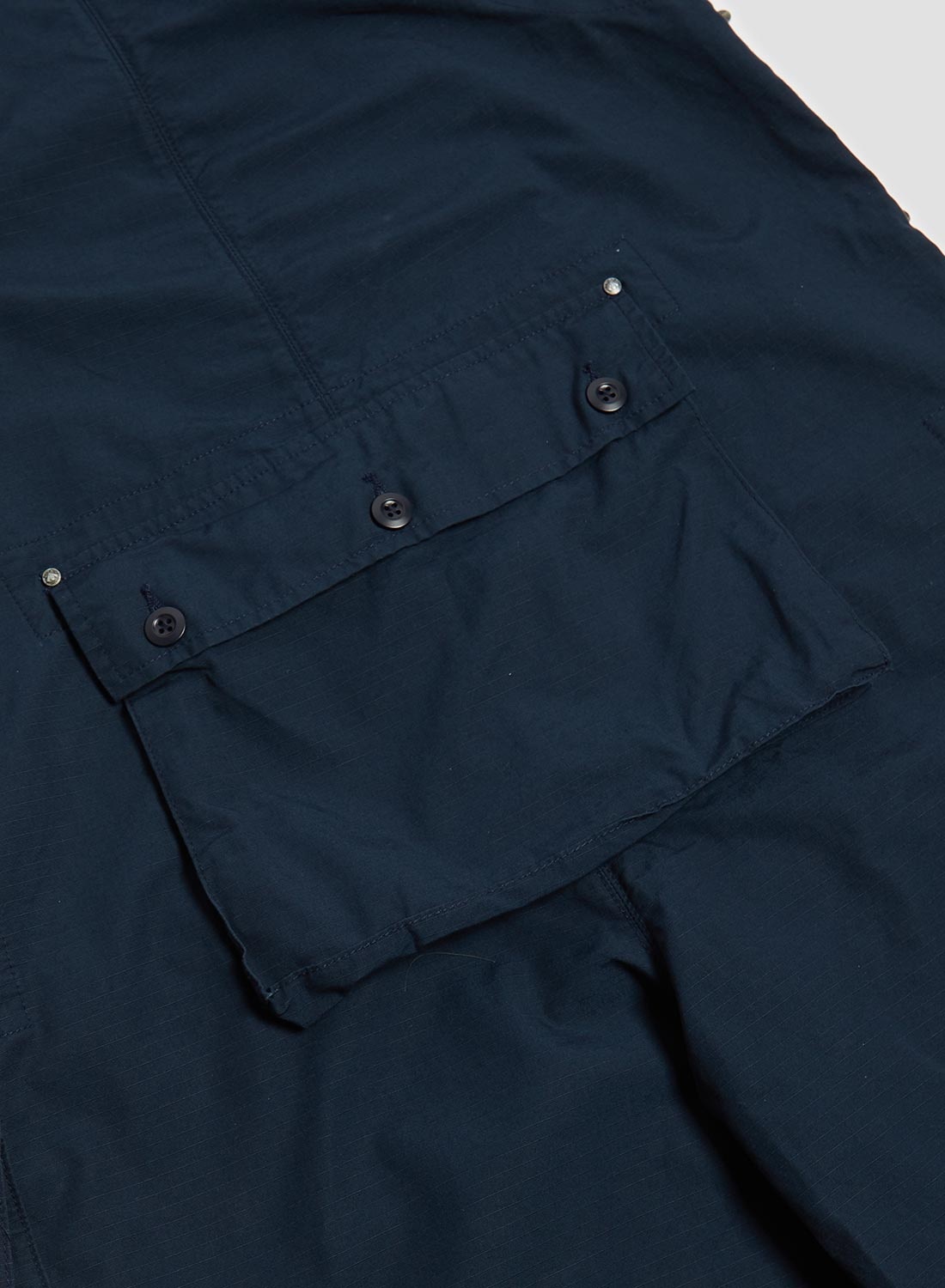 Naval Dungaree in Black Navy (Cotton Ripstop) - 9