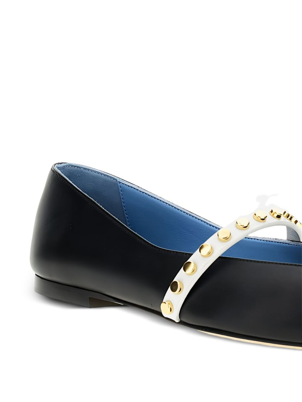 pointed-toe studded flat pumps - 4