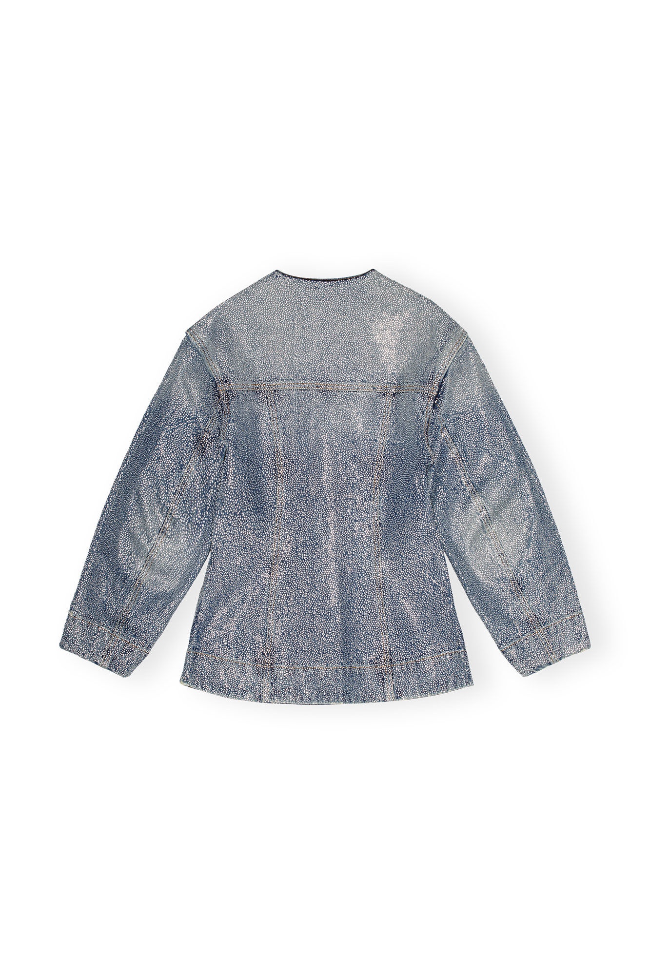 SPARKLE DENIM FITTED BLAZER - 2